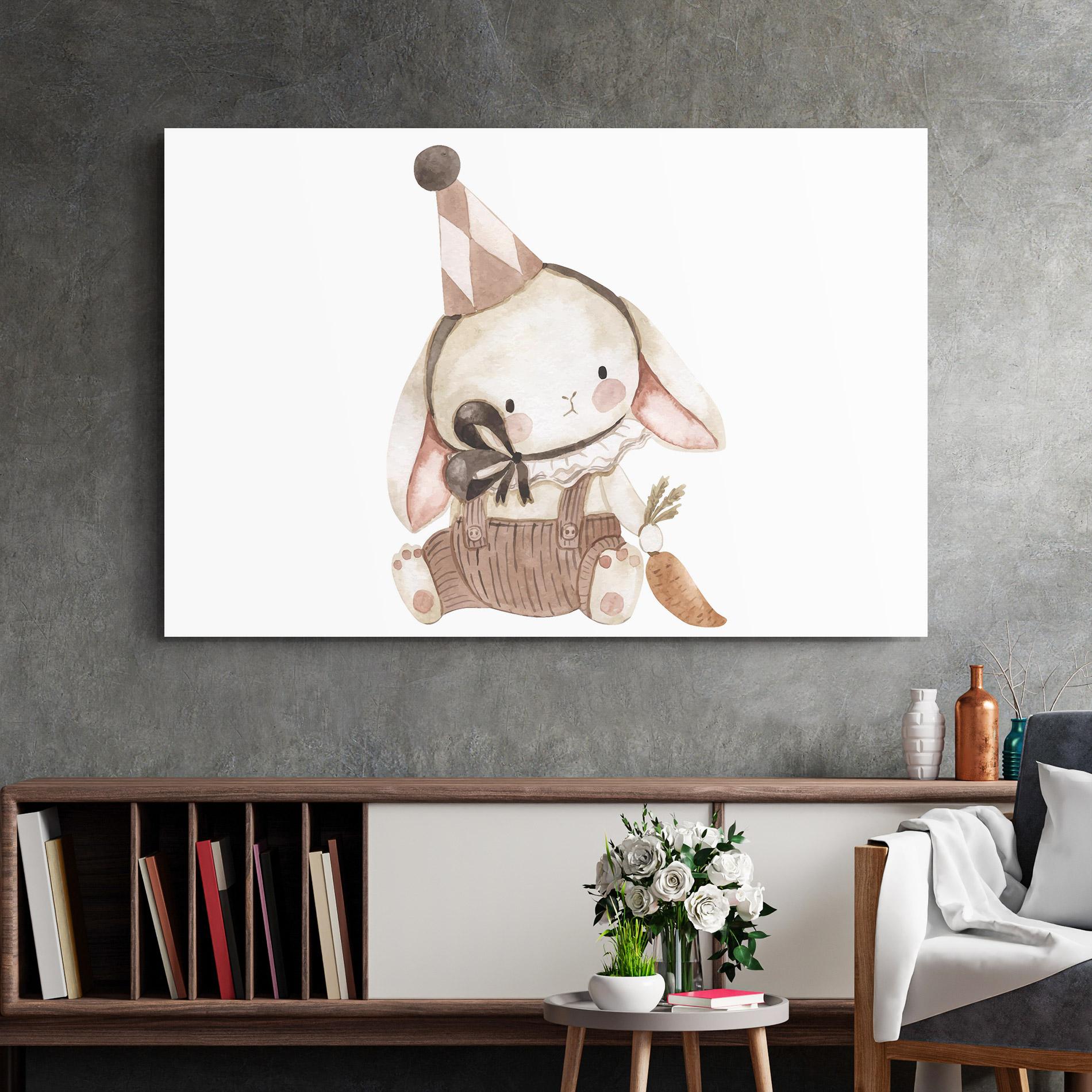 Tablou Sticla Baby Brown Rabbit mockup 2