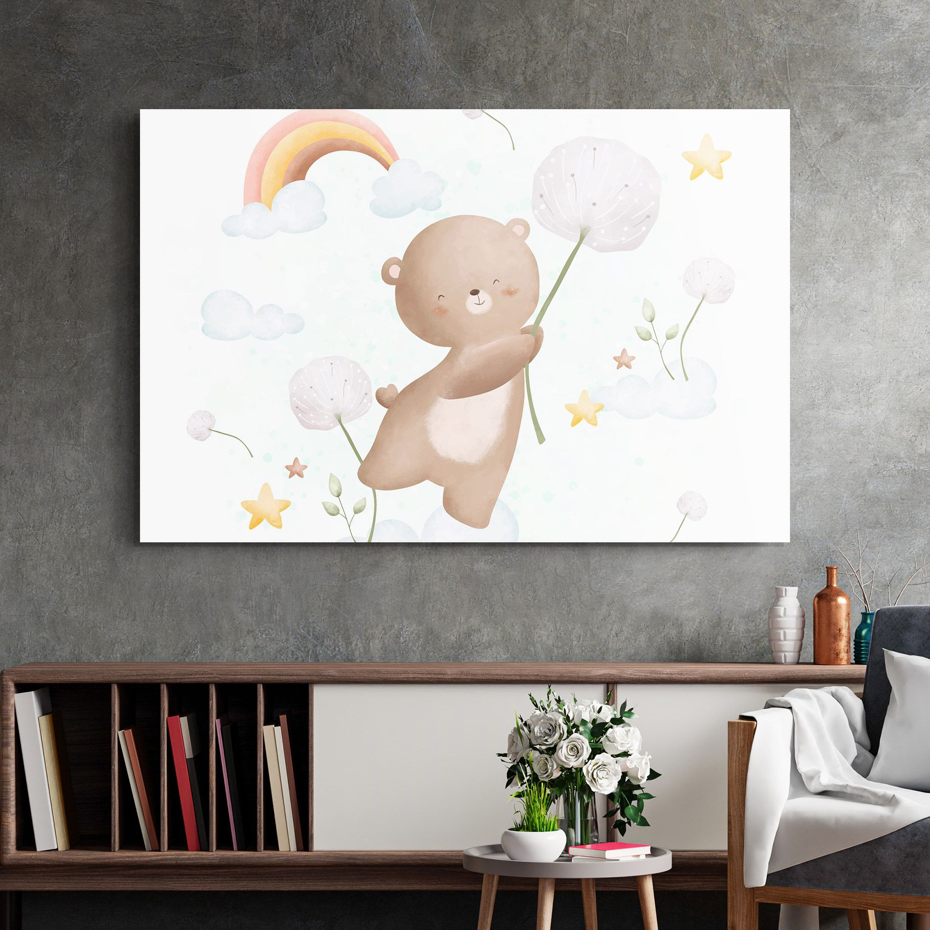 Bear Rainbow Art mockup 2