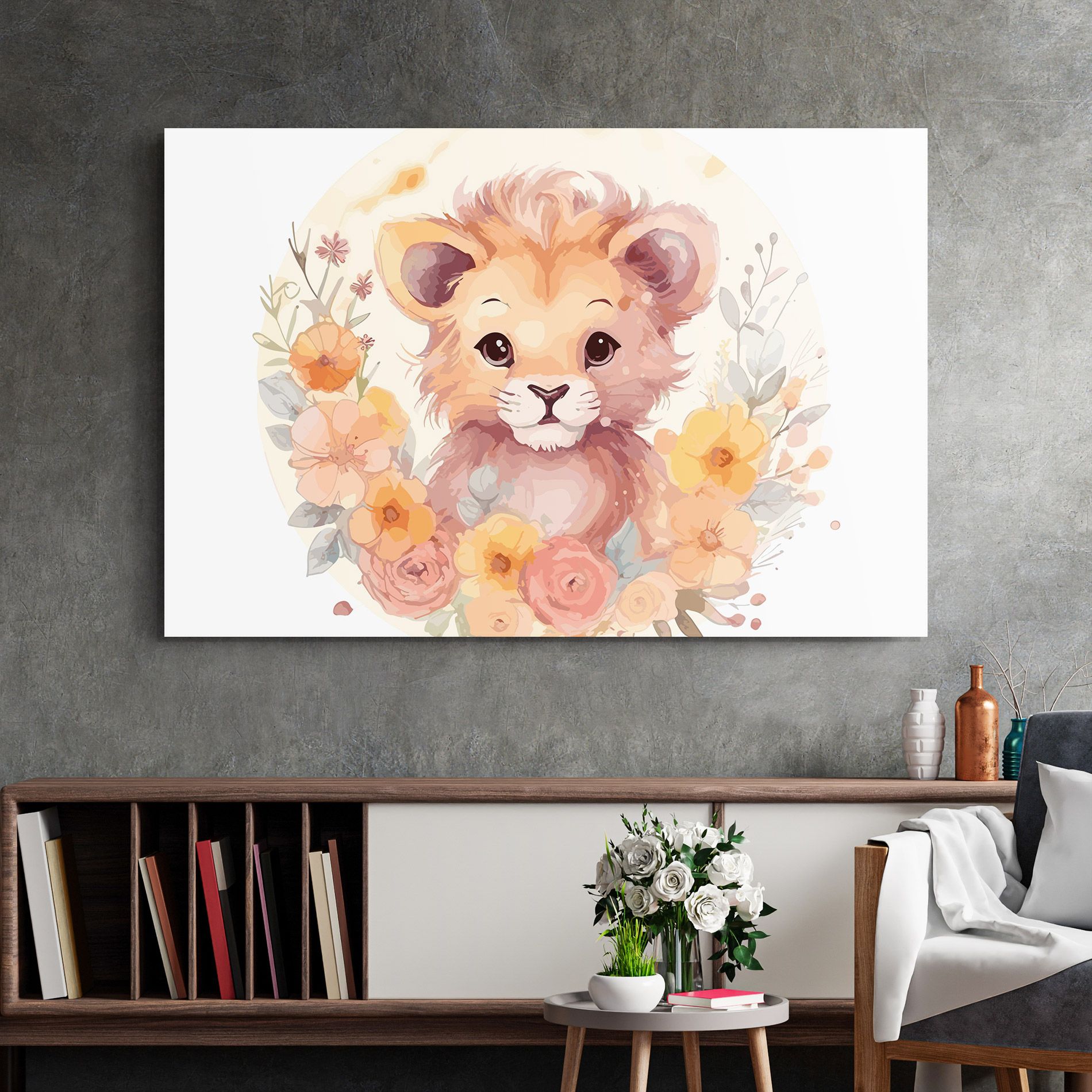 Flower Baby Lion mockup 2