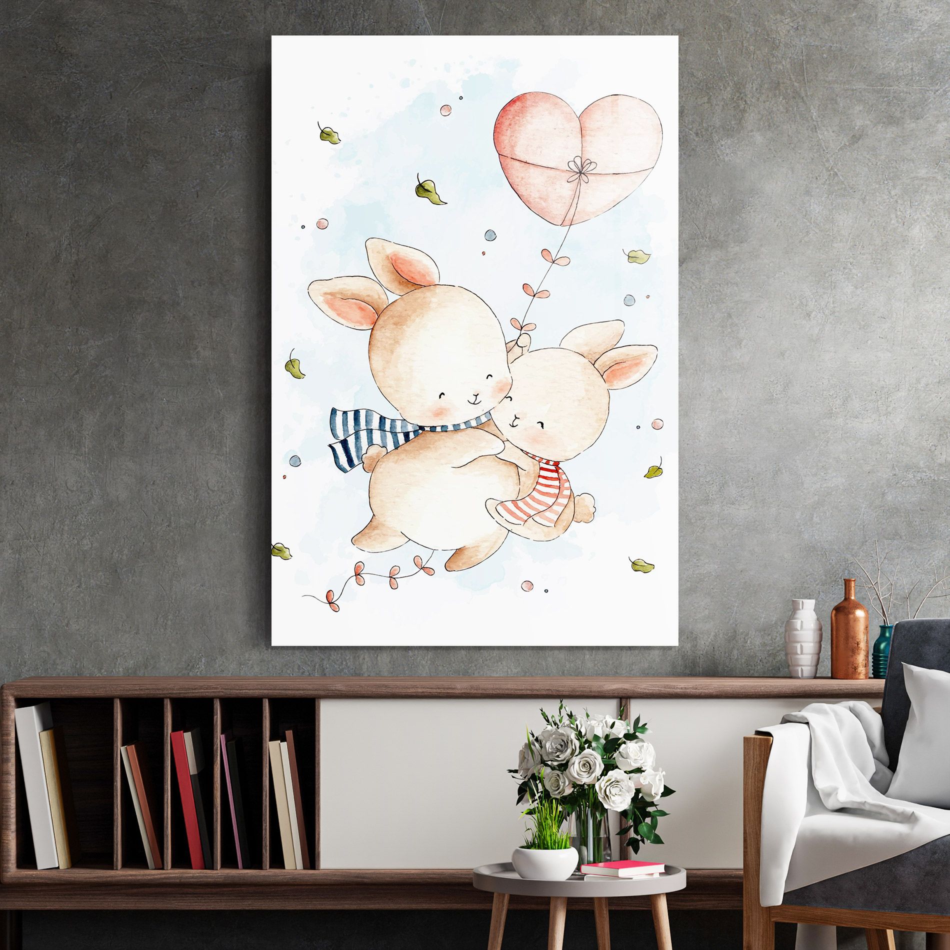 Cute Couple Rabbit mockup 2