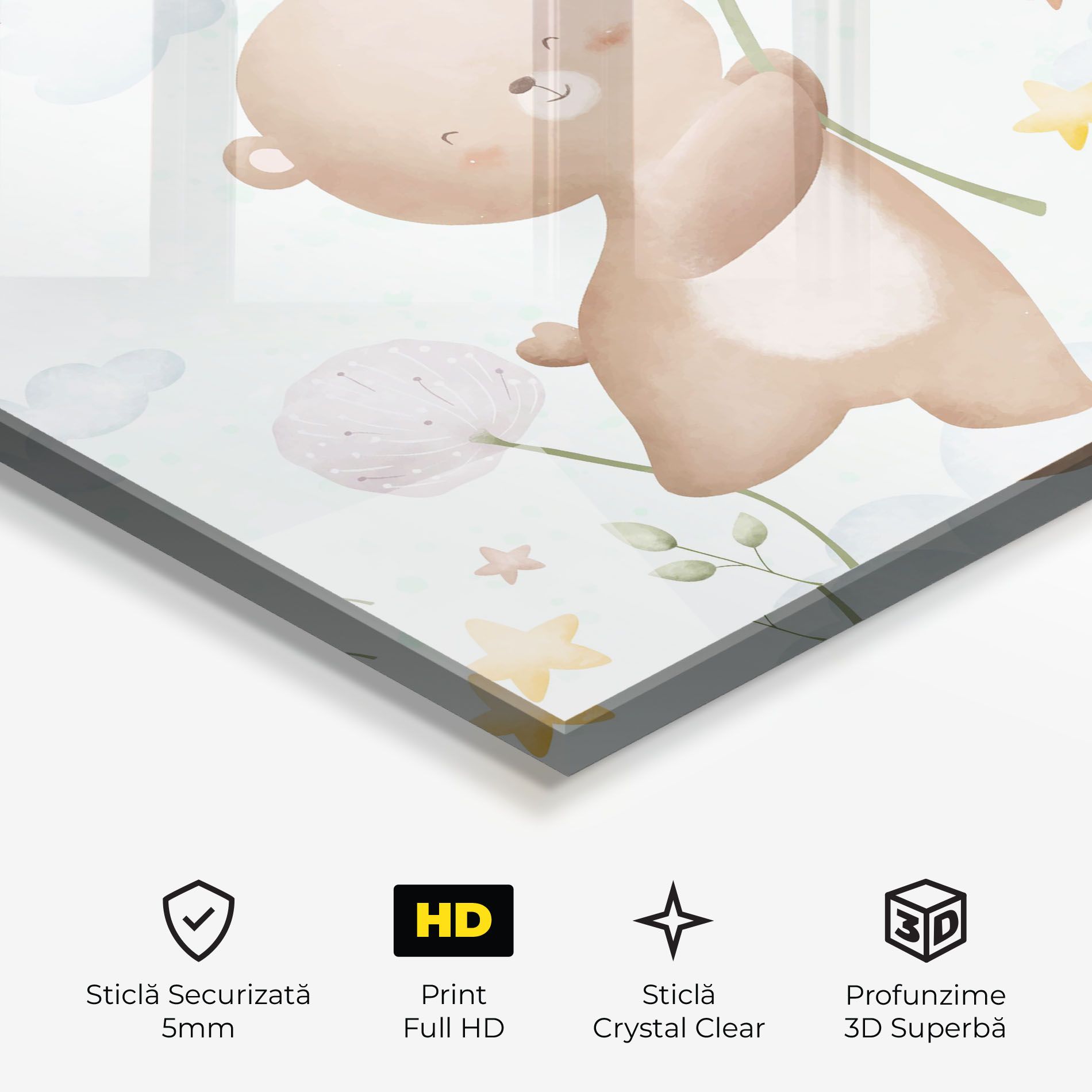 Bear Rainbow Art mockup 3