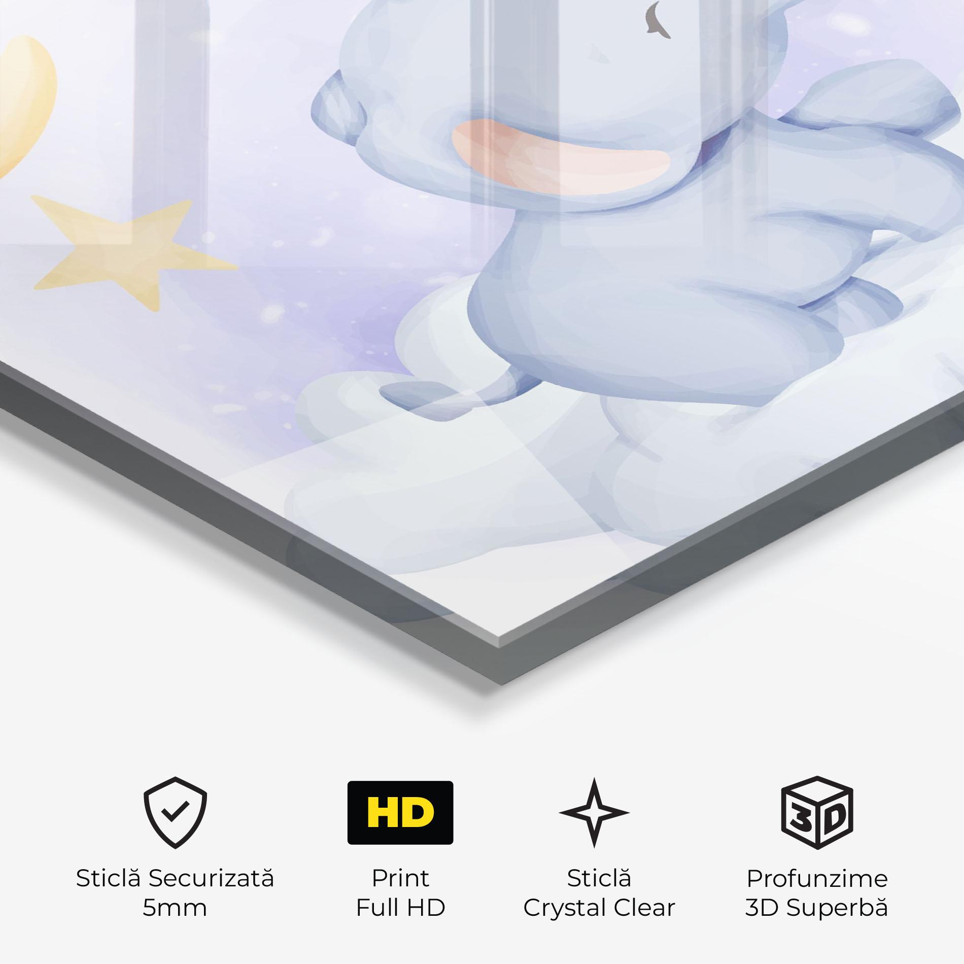 Tablou Sticla Elephant Moon mockup 3