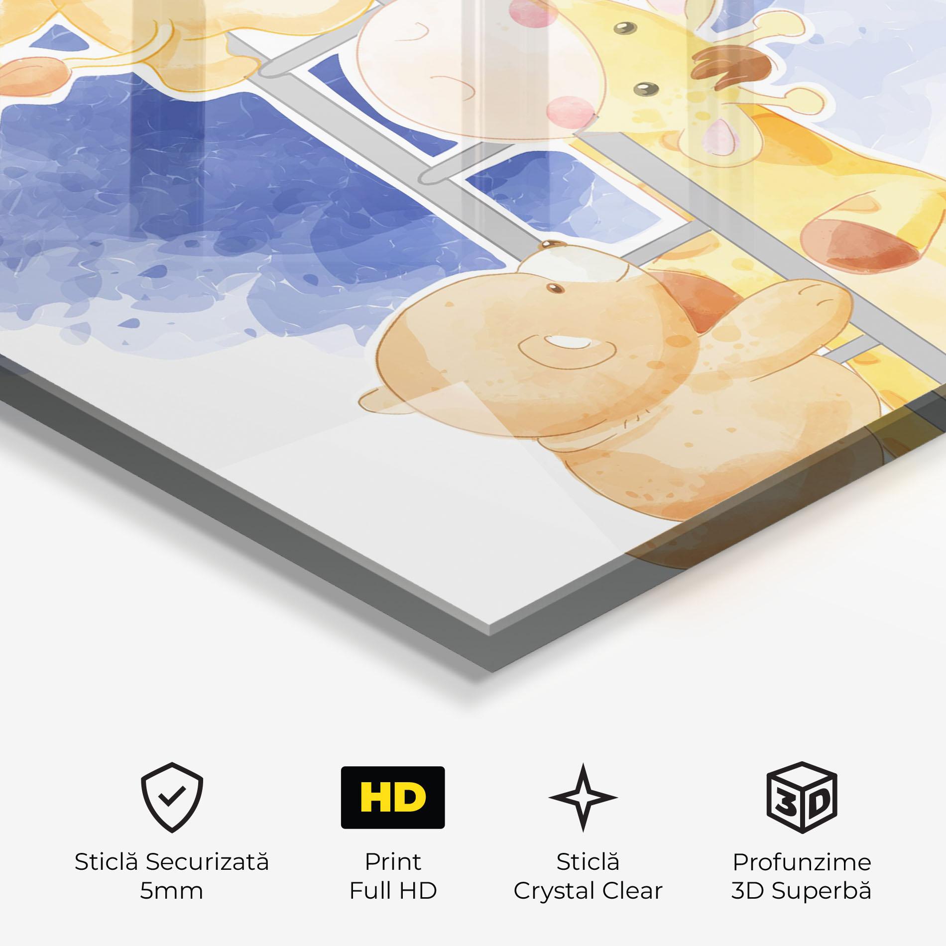 Tablou Sticla Lion Moon mockup 3