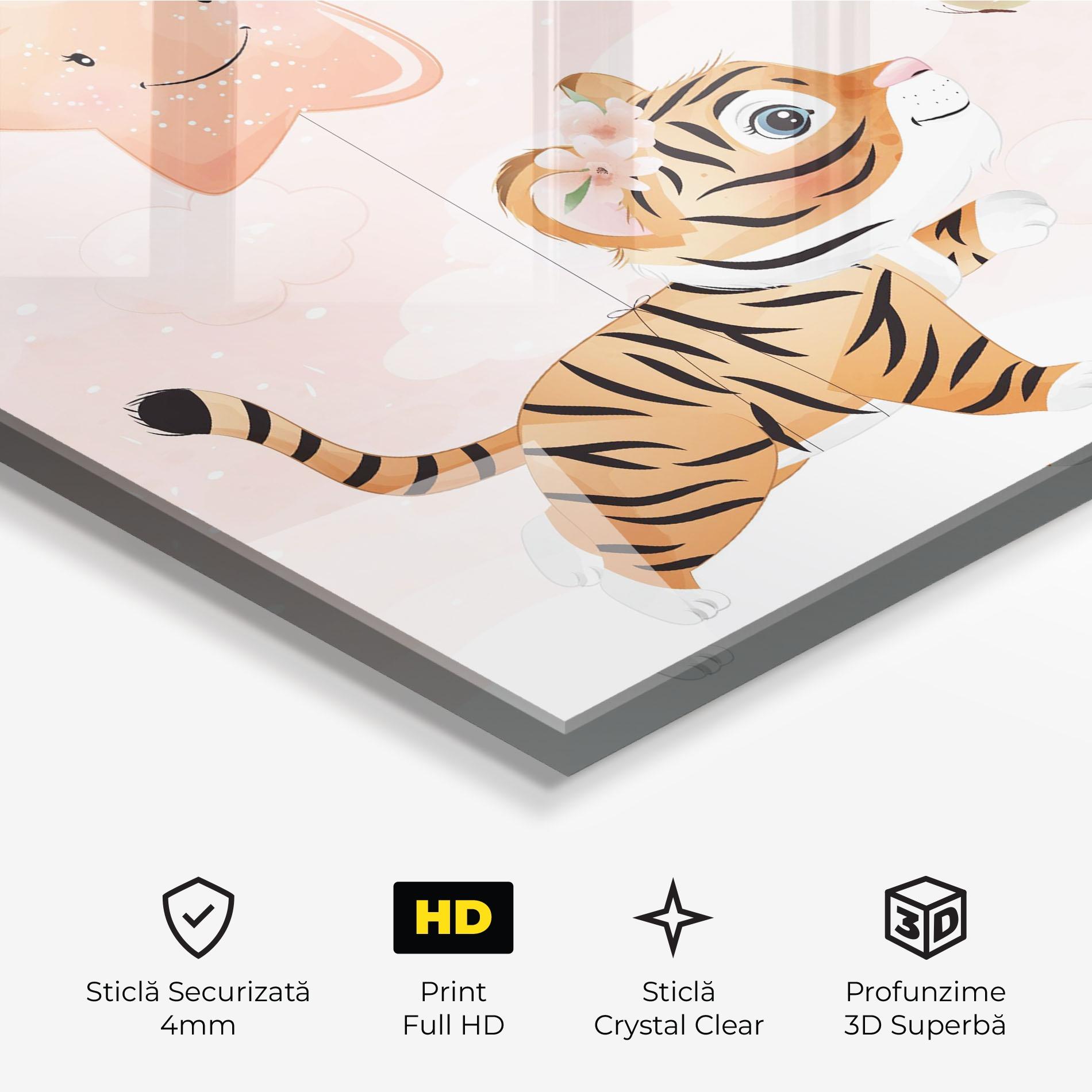 Tablou Sticla Baby Tiger Art mockup 3