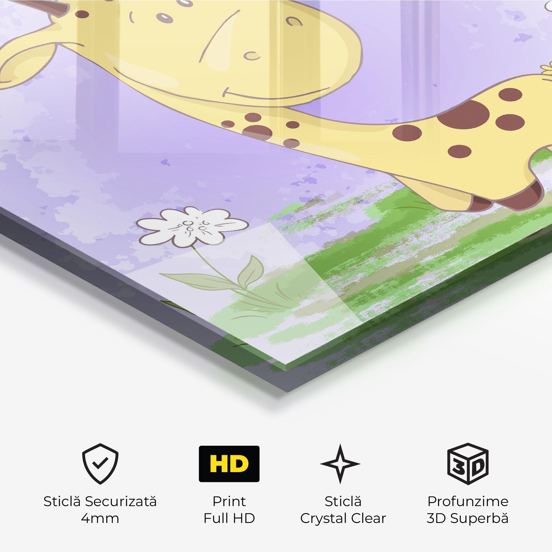 Tablou Sticla Cute Giraffe mockup 3