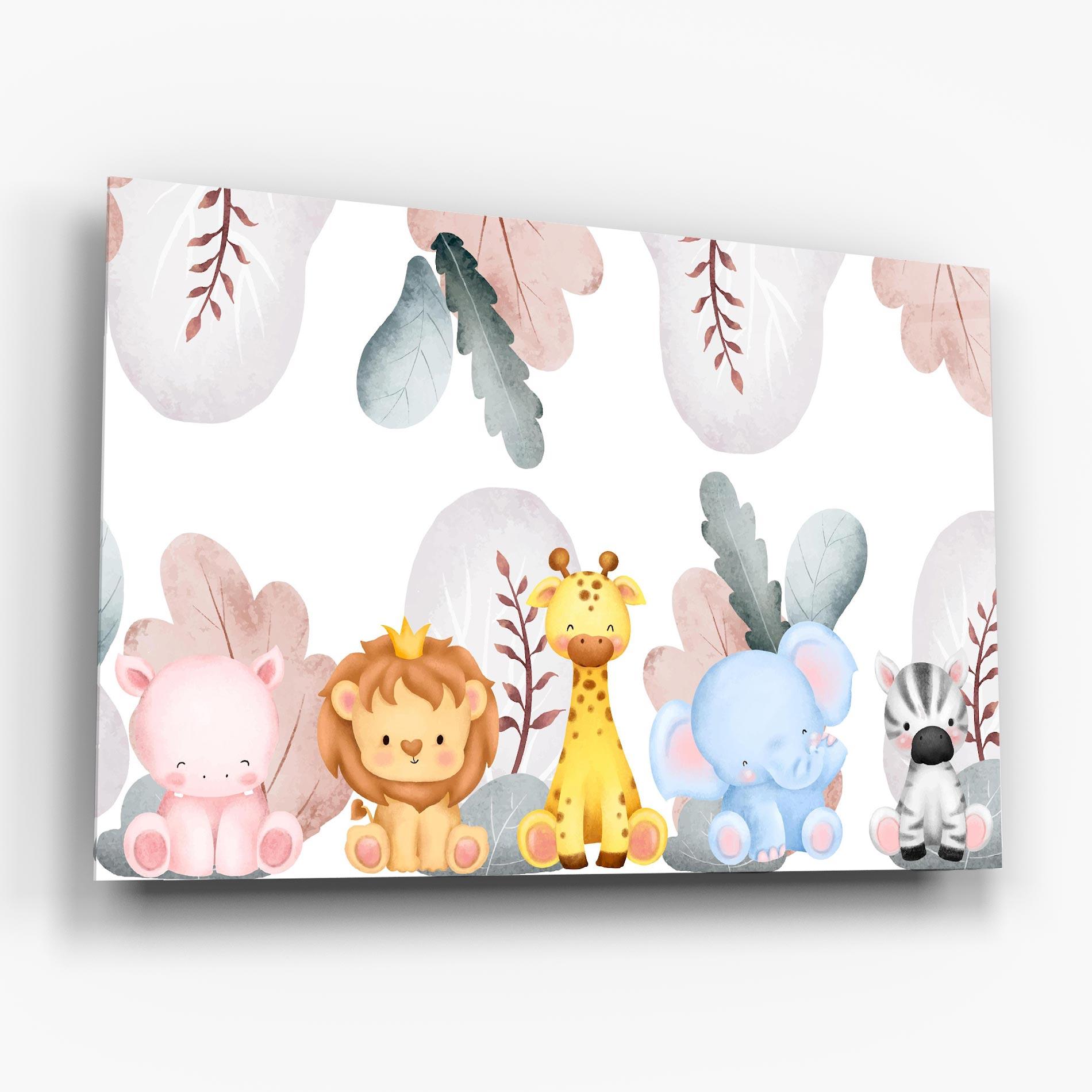 Tablou Sticla Baby Animals mockup 6