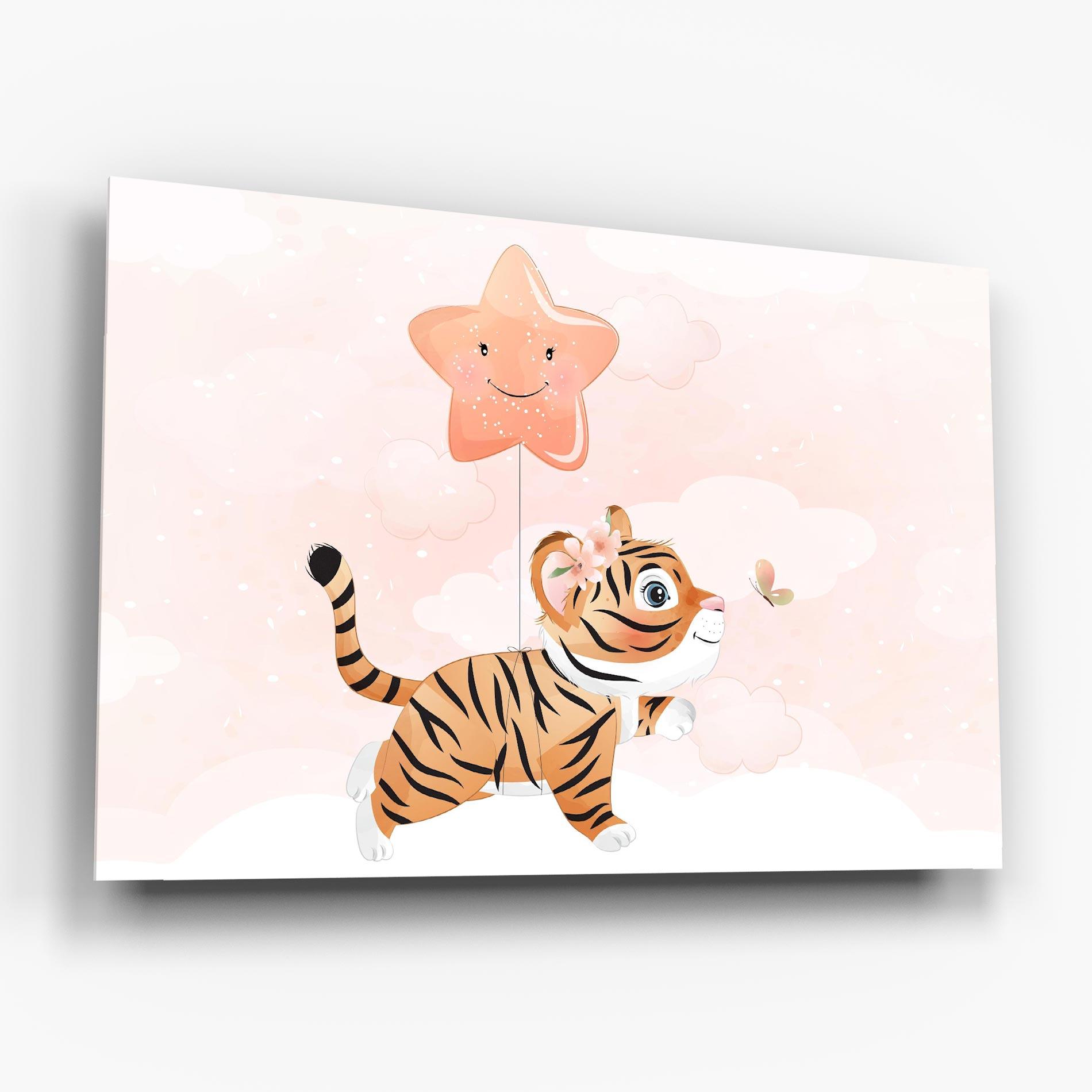 Tablou Sticla Baby Tiger Art mockup 6
