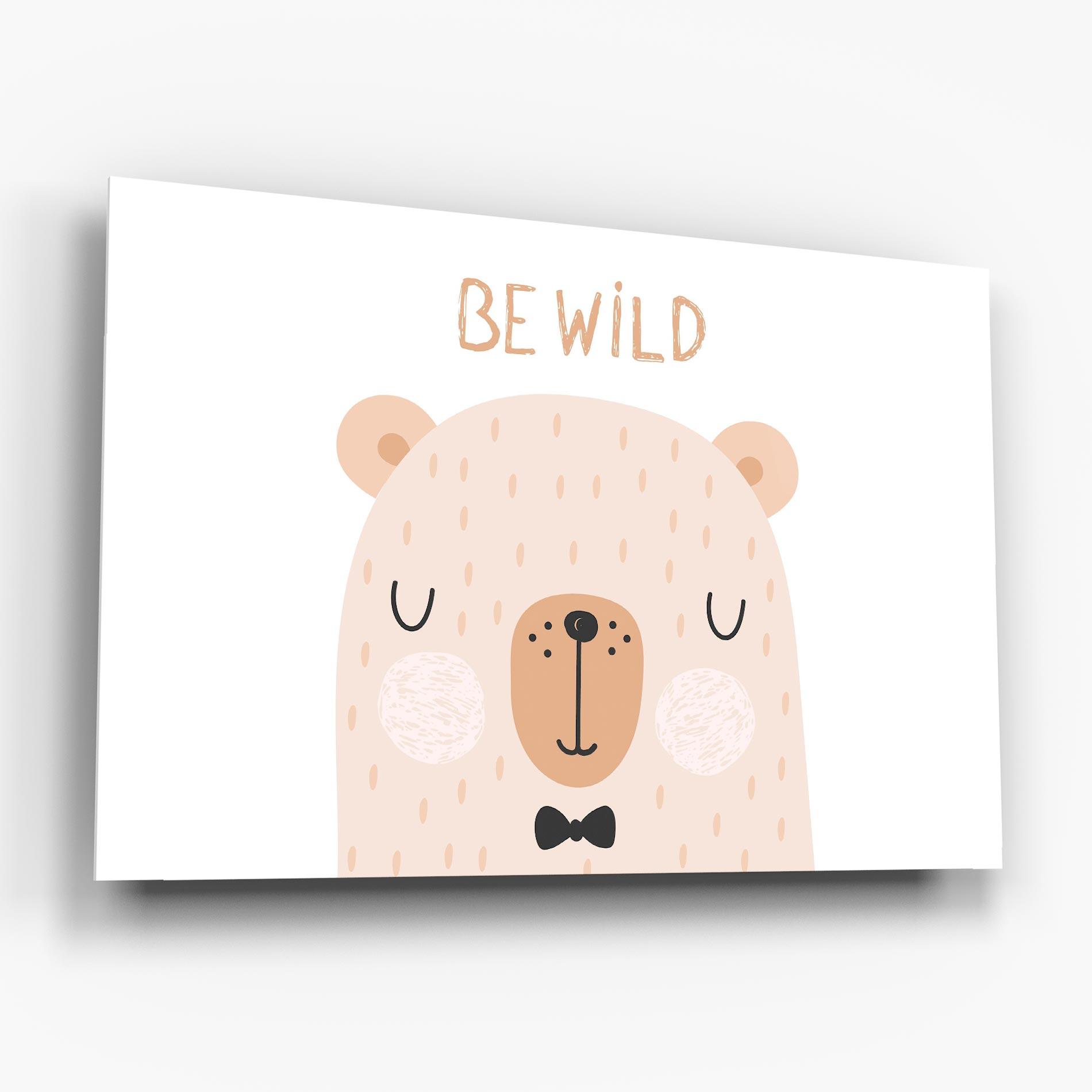 Tablou Sticla Bear Be Wild mockup 6
