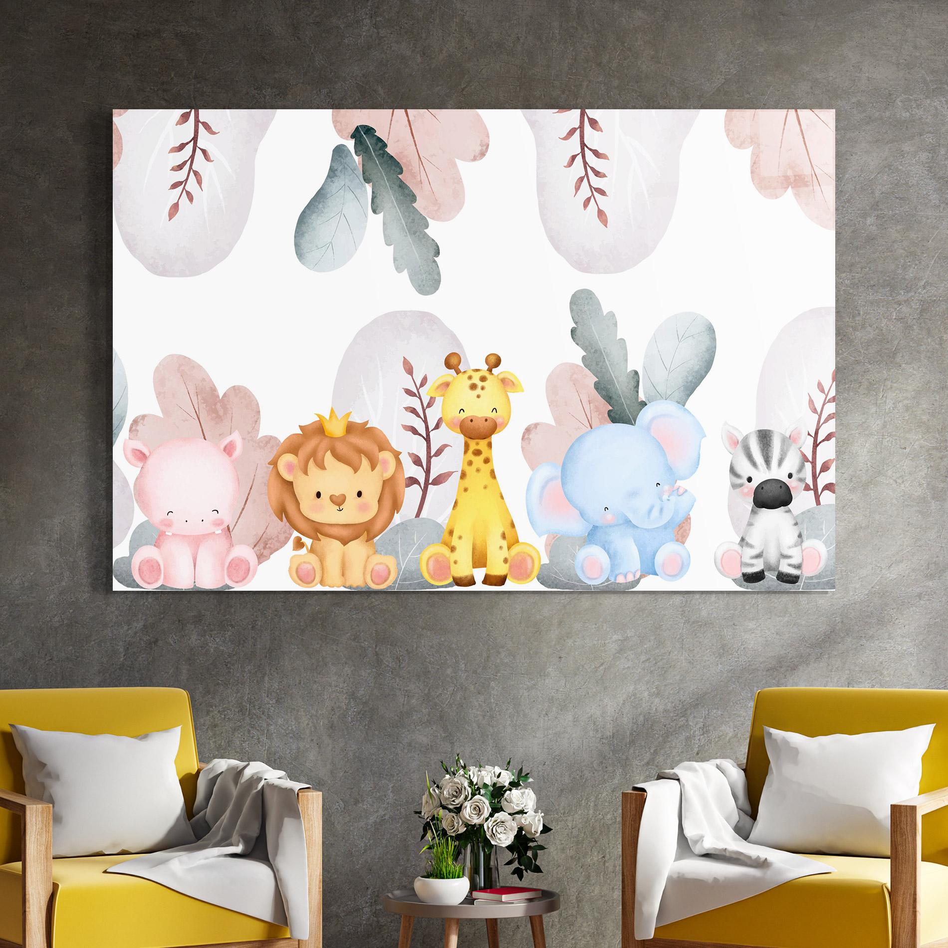 Tablou Sticla Baby Animals mockup 4