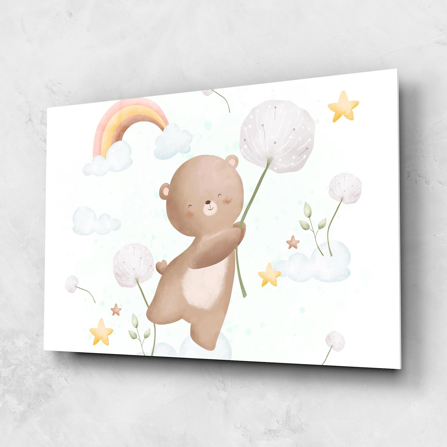 Bear Rainbow Art mockup 1