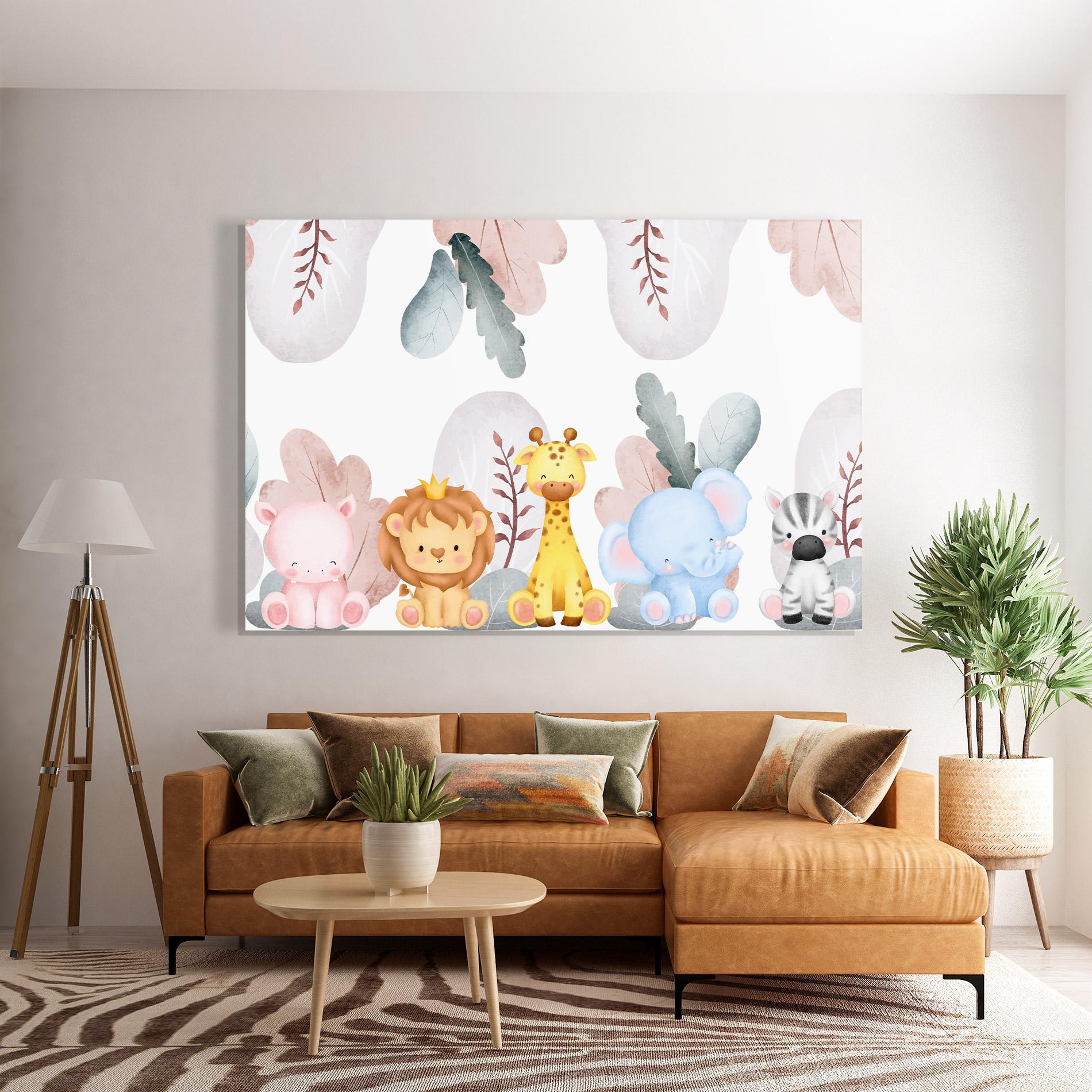 Tablou Sticla Baby Animals mockup 7