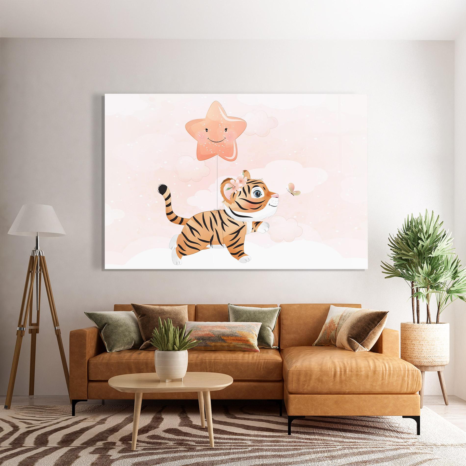 Tablou Sticla Baby Tiger Art mockup 7