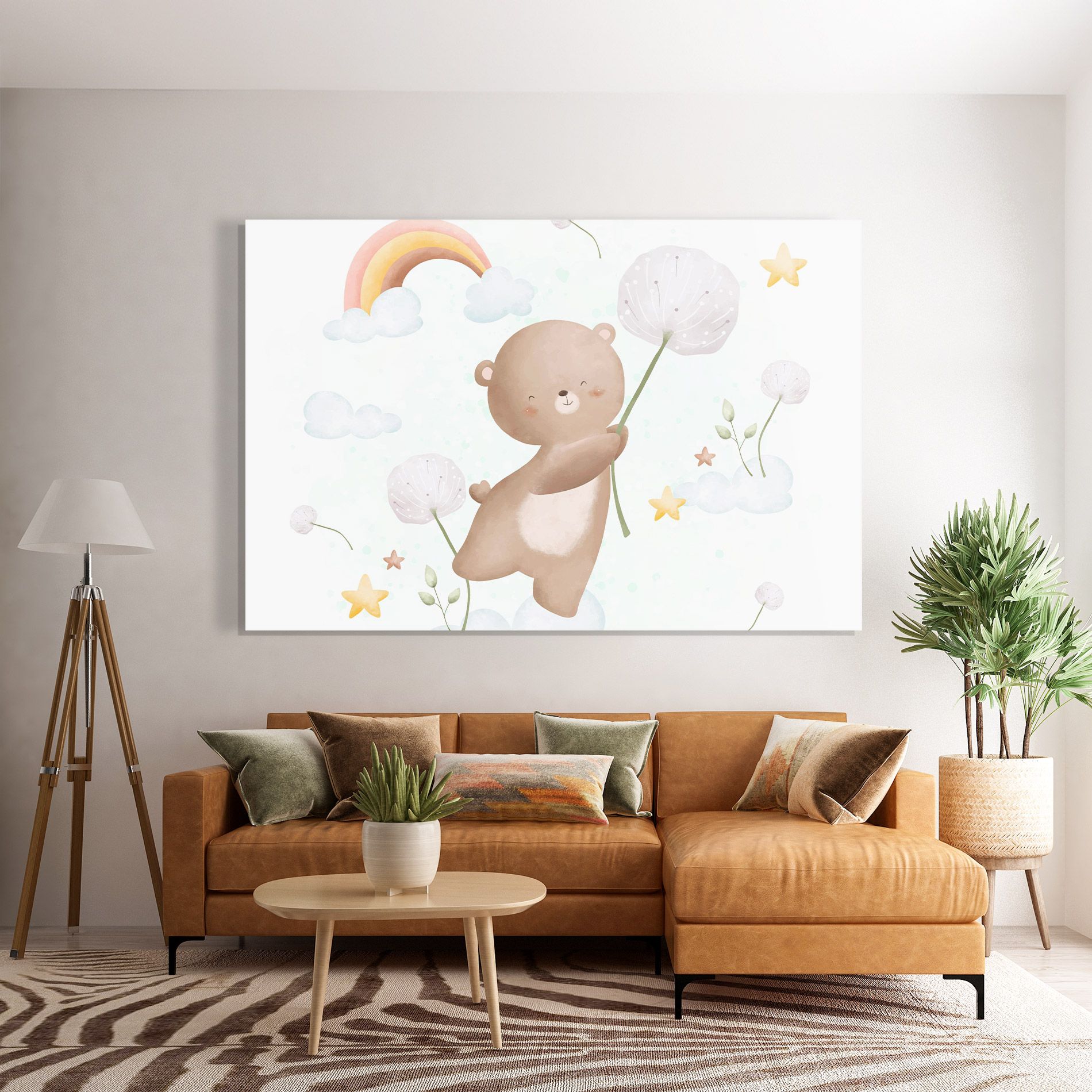 Bear Rainbow Art mockup 7