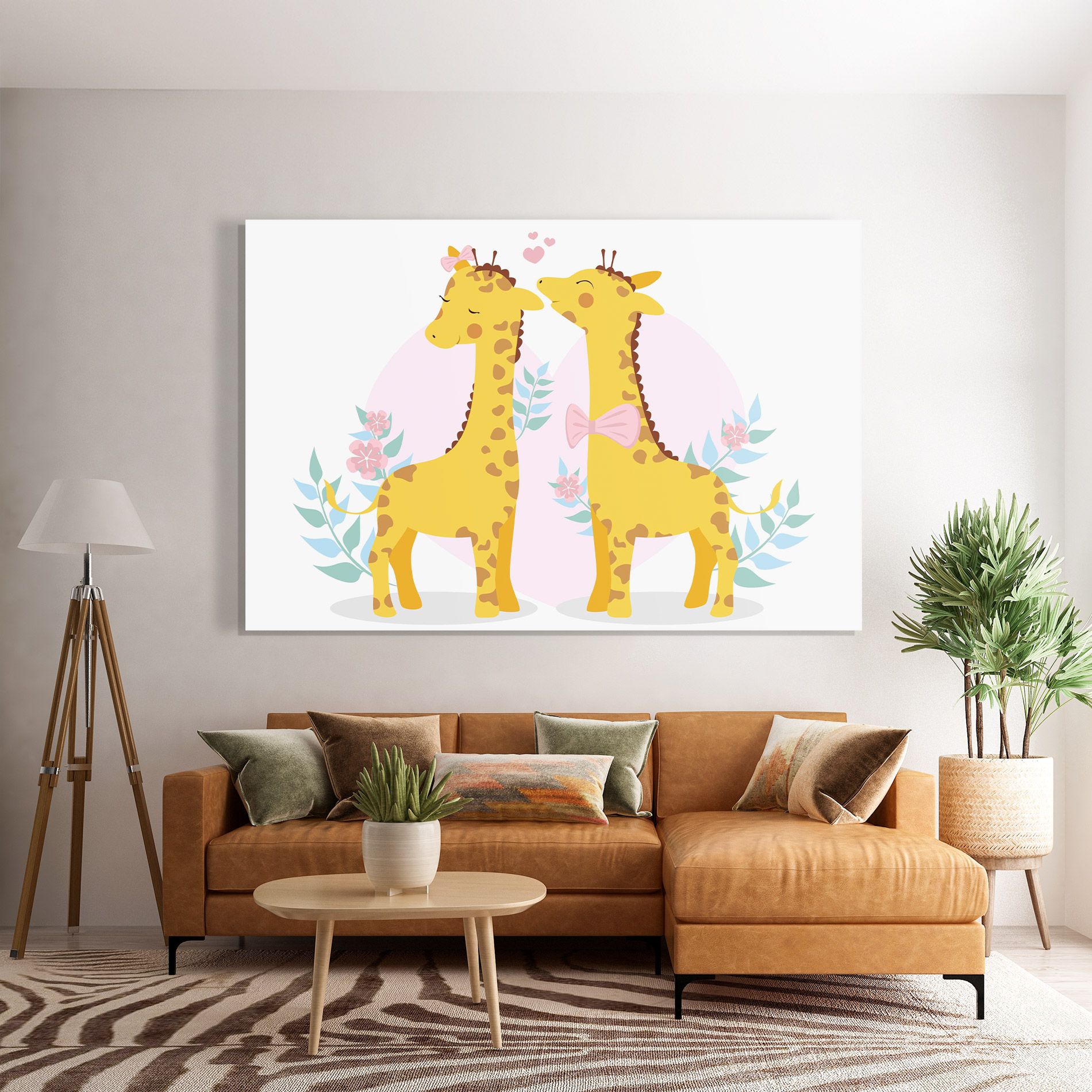 Cute Giraffe Couple mockup 7