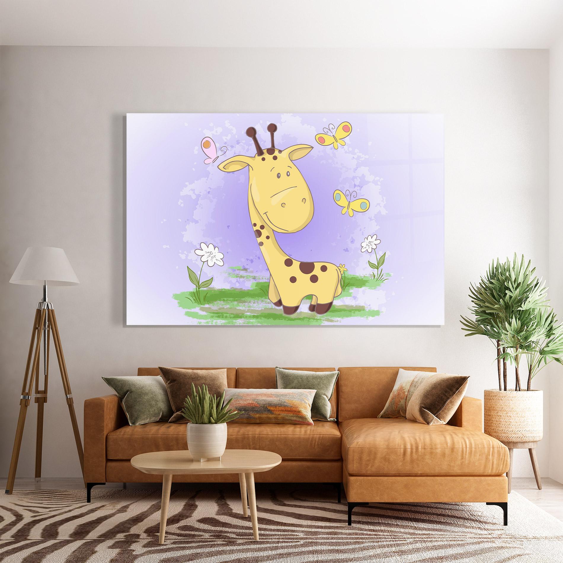 Tablou Sticla Cute Giraffe mockup 7