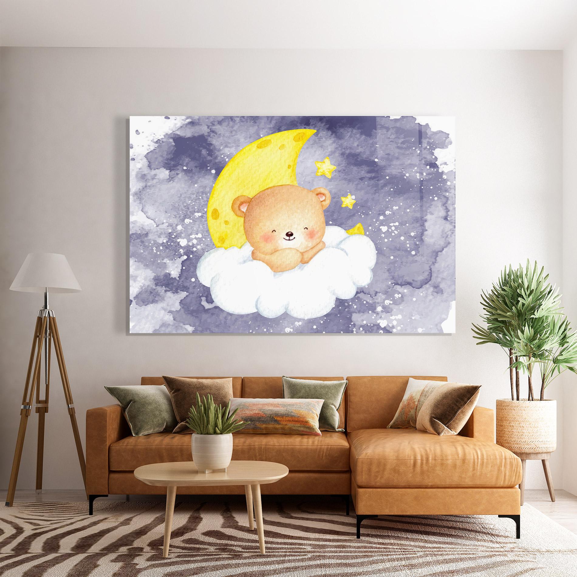 Tablou Sticla Sleepy Bear mockup 7