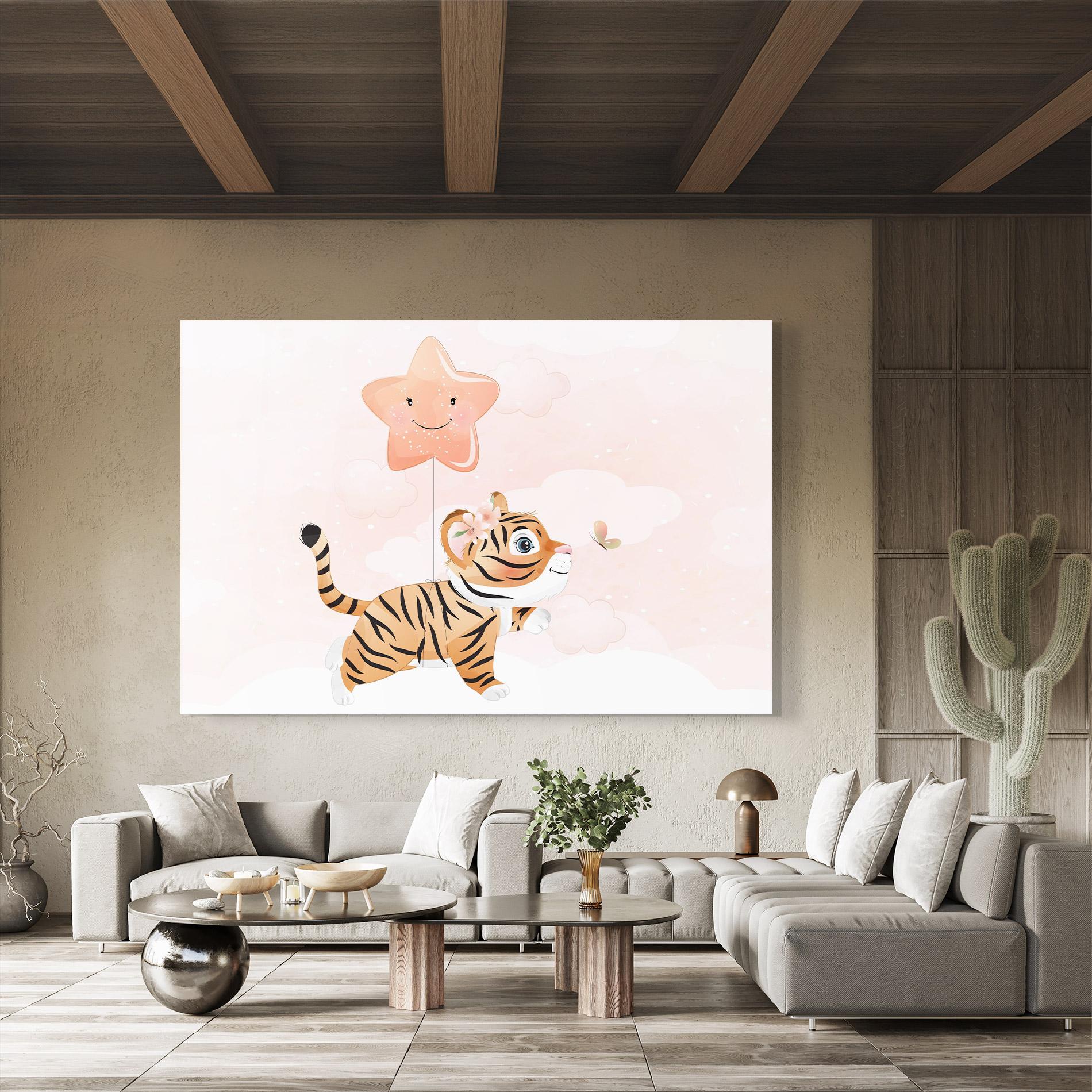 Tablou Sticla Baby Tiger Art mockup 8