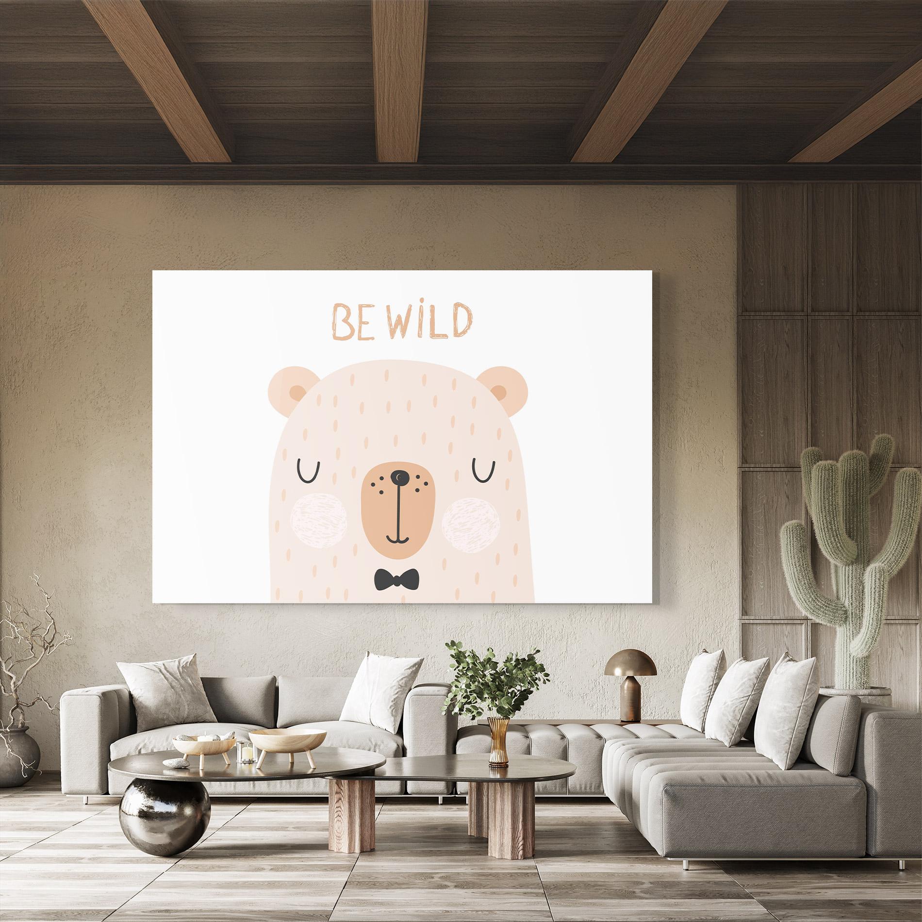 Tablou Sticla Bear Be Wild mockup 8