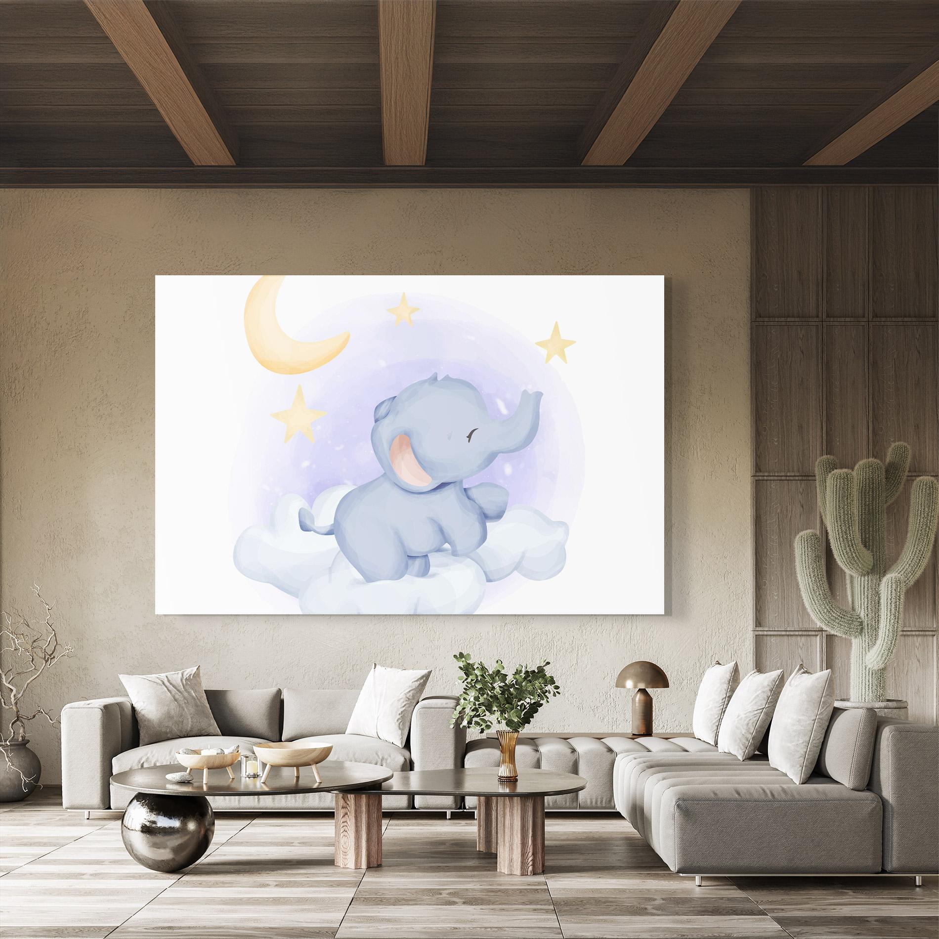 Tablou Sticla Elephant Moon mockup 8