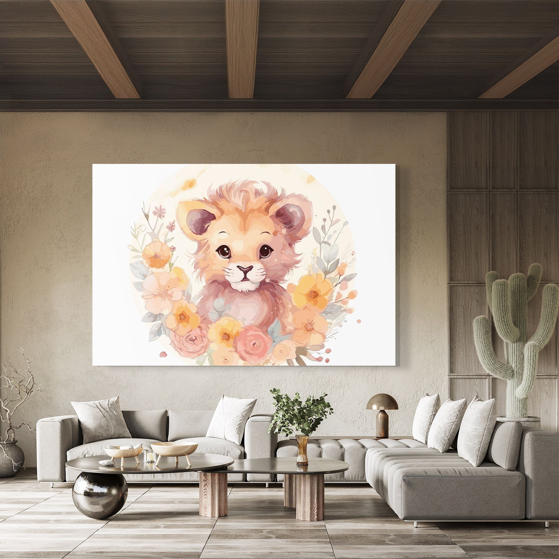 Flower Baby Lion mockup 8