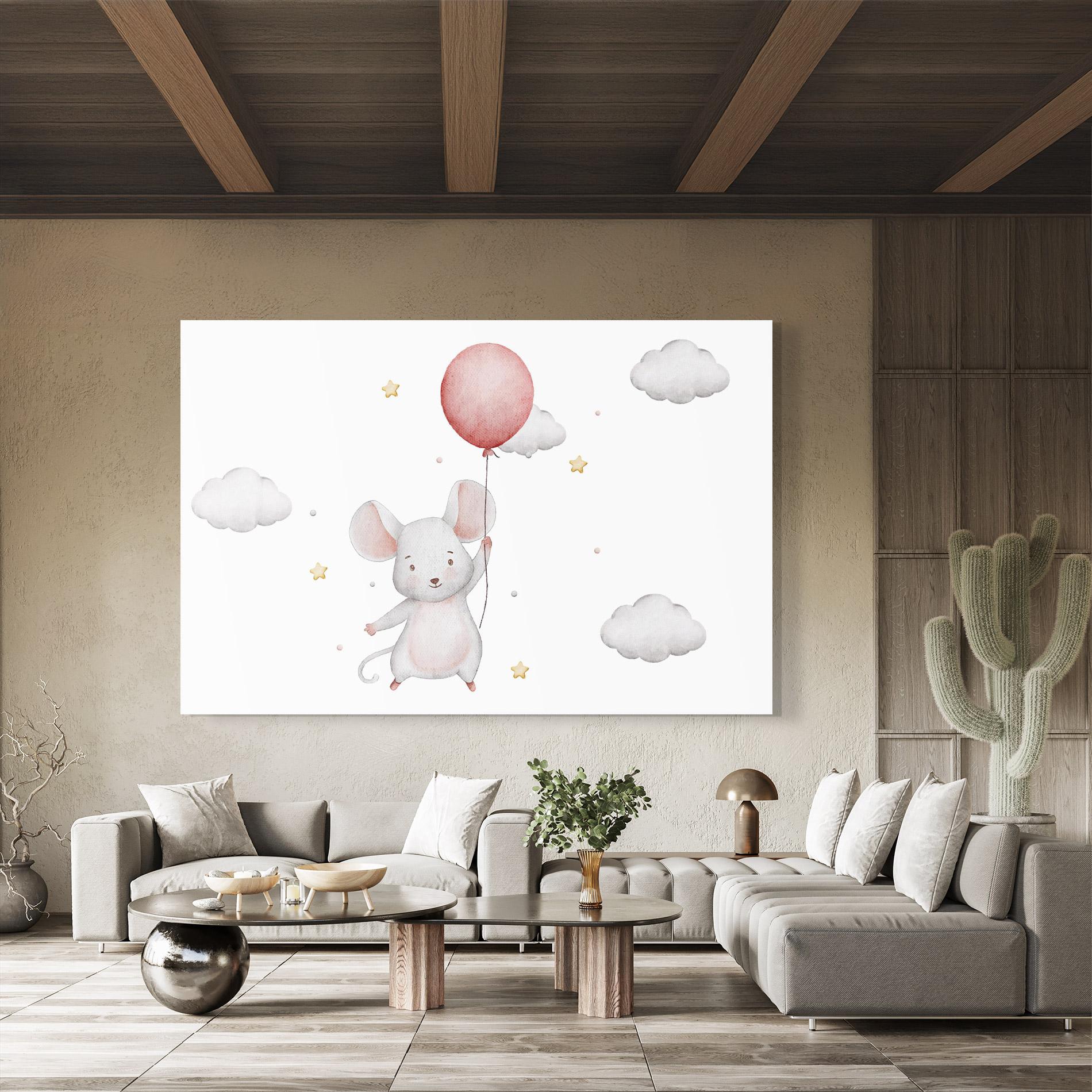 Tablou Sticla Mouse Balloon mockup 8