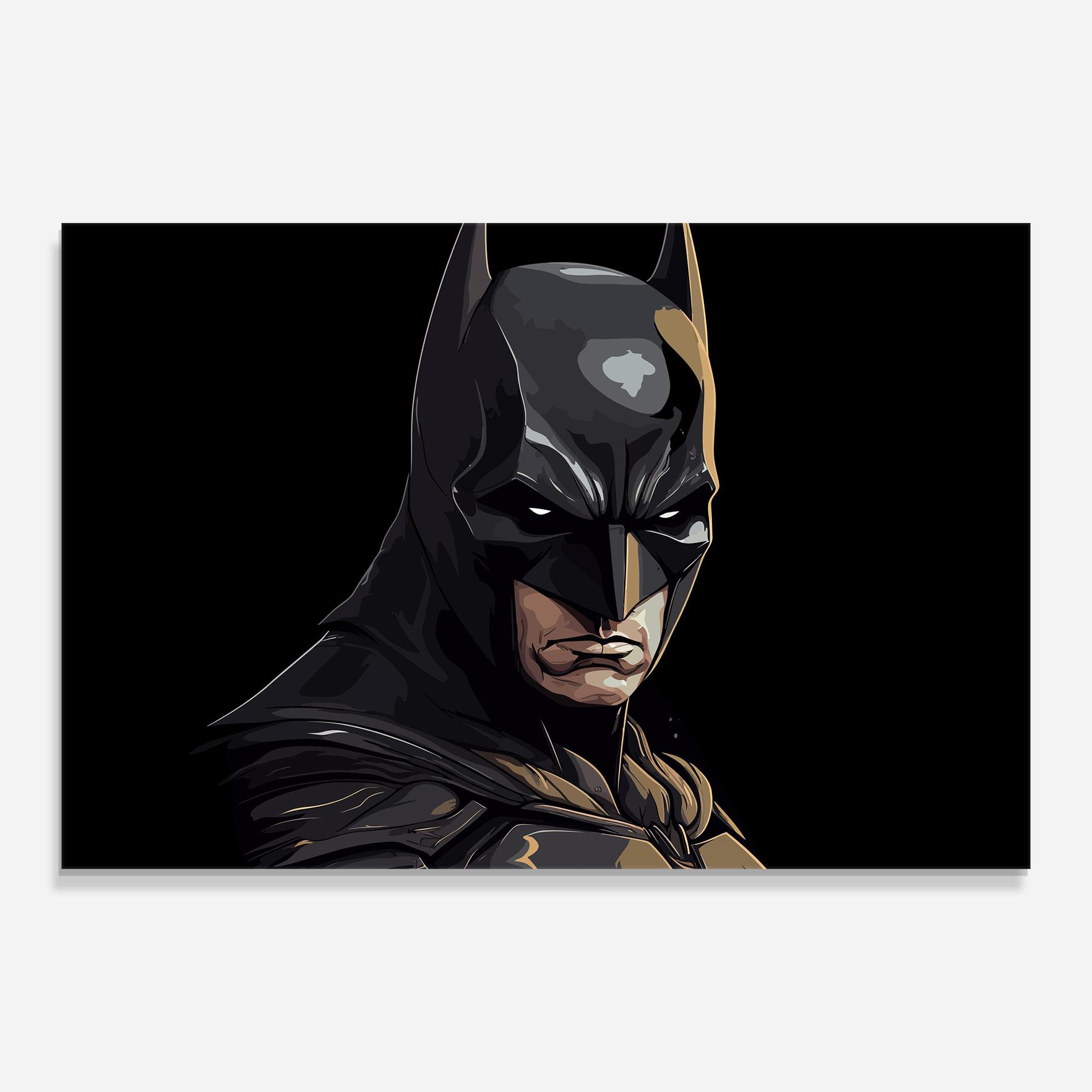 Tablou Sticla Angry Batman mockup 0