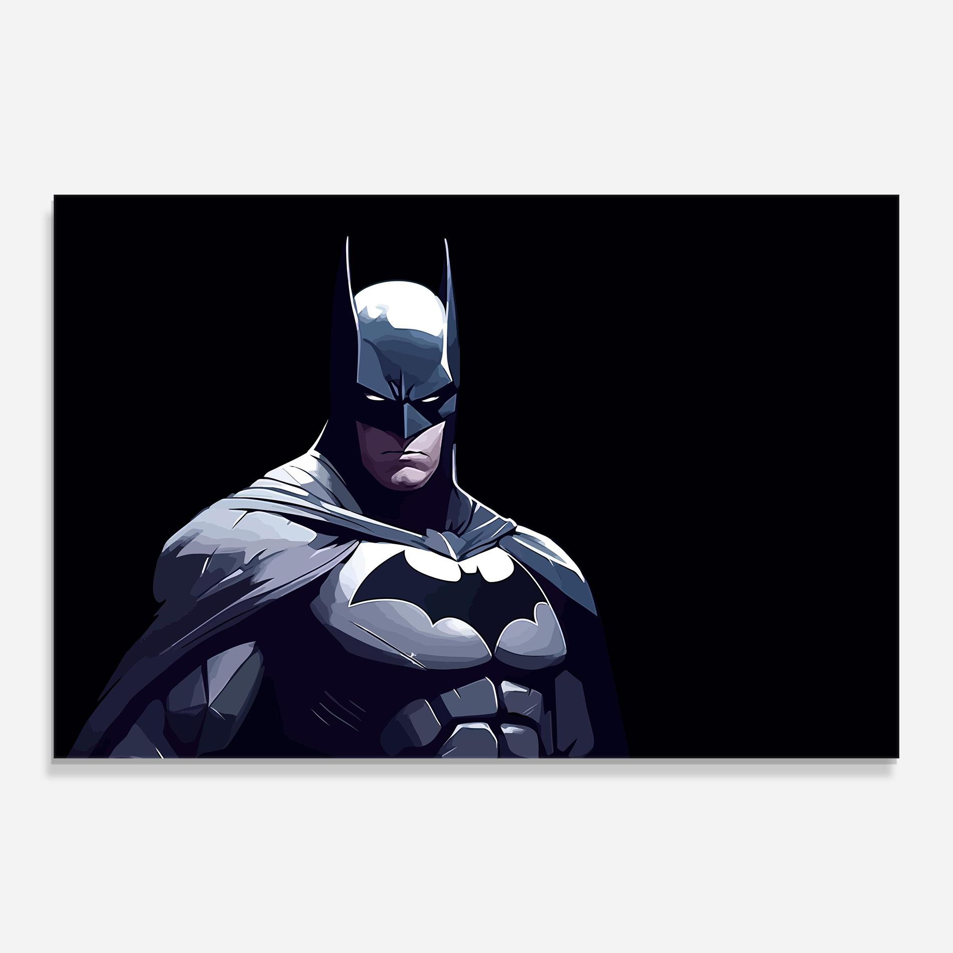 Tablou Sticla Batman Art mockup 0