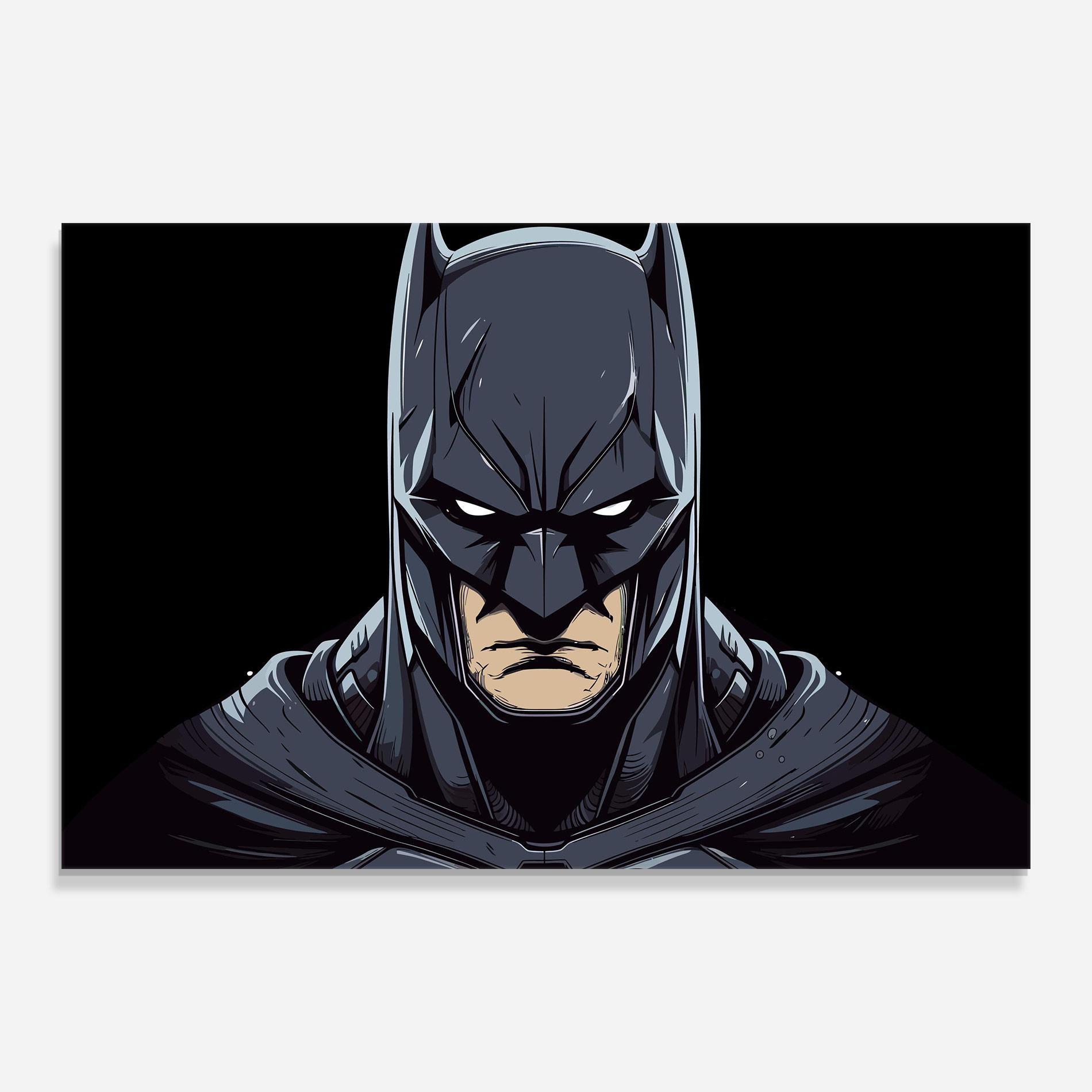 Tablou Sticla Batman Face mockup 0