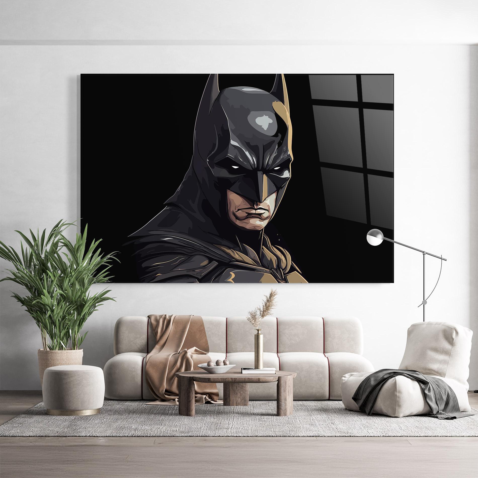 Tablou Sticla Angry Batman mockup 9