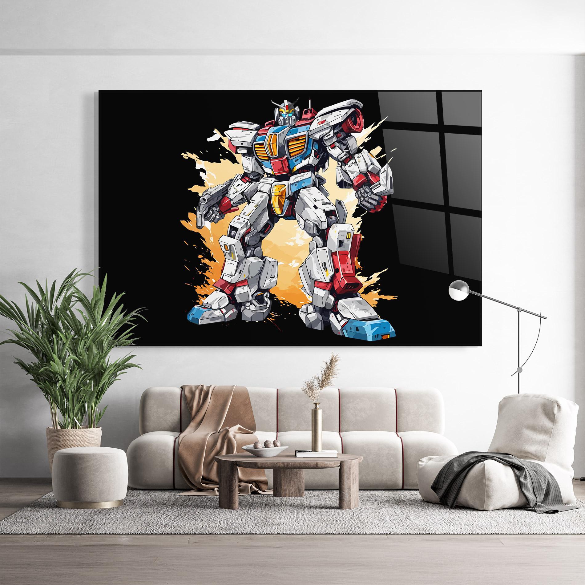 Tablou Sticla Crazy Robot mockup 9