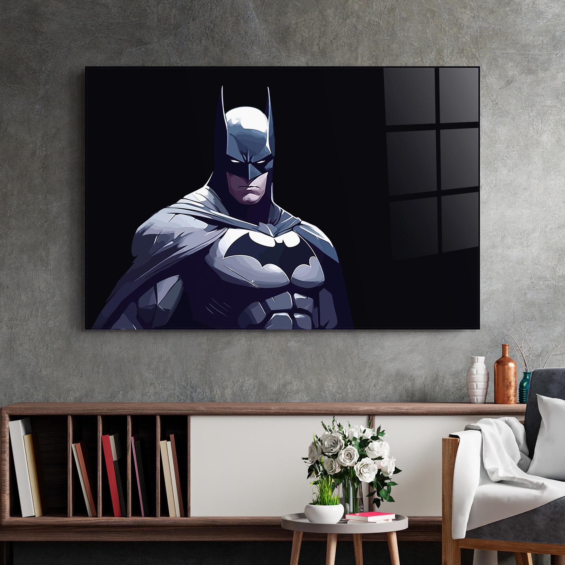 Tablou Sticla Batman Art mockup 2
