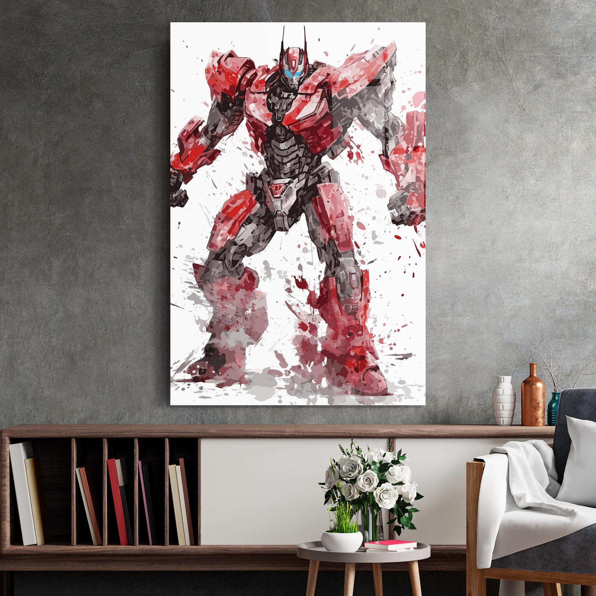 Tablou Sticla Red Sentinel Prime mockup 2