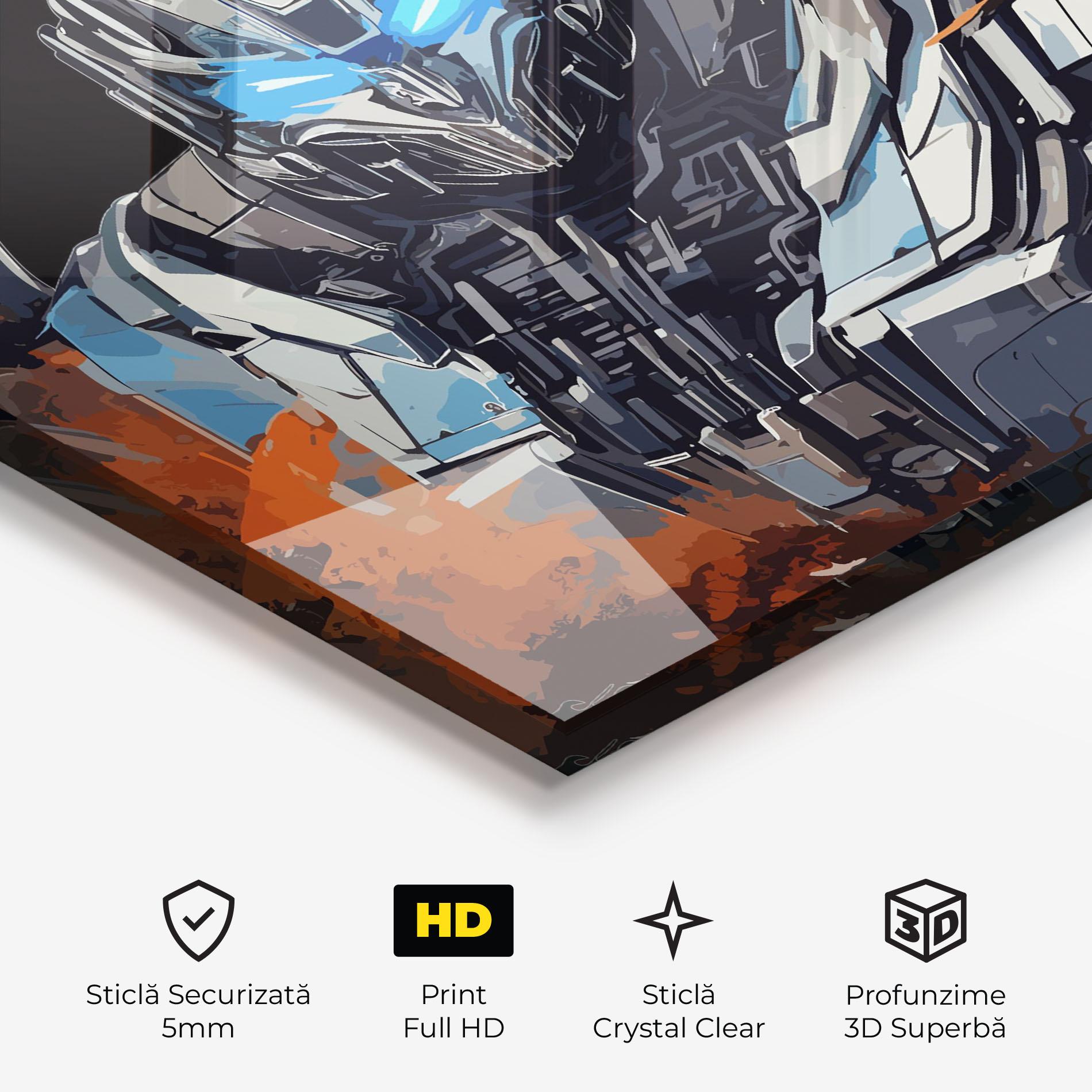 Tablou Sticla Blue Eyes Transformers mockup 3