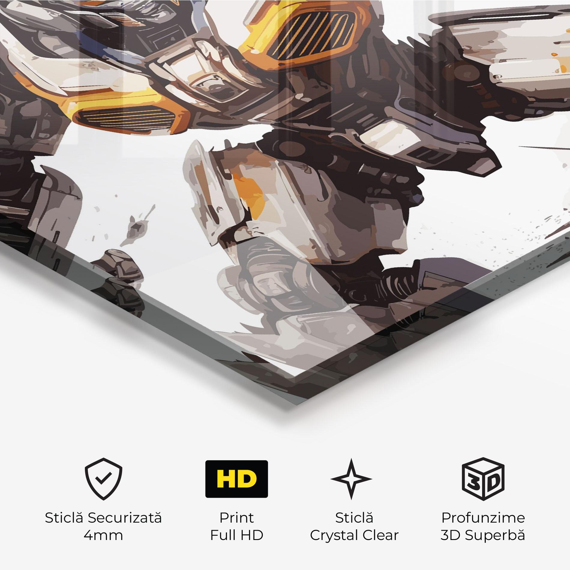 Tablou Sticla Transformers Unleash mockup 3