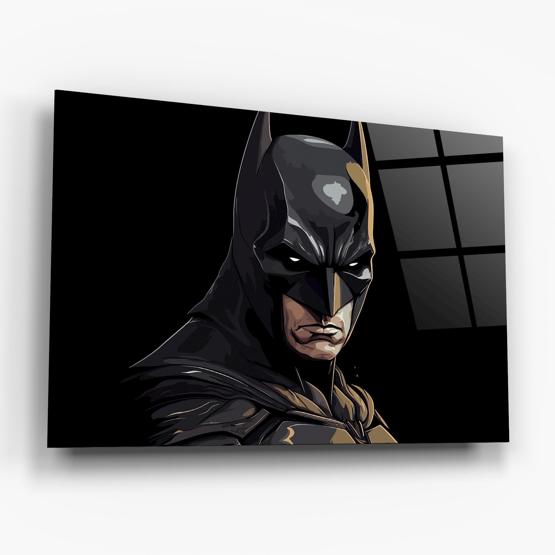 Tablou Sticla Angry Batman mockup 6