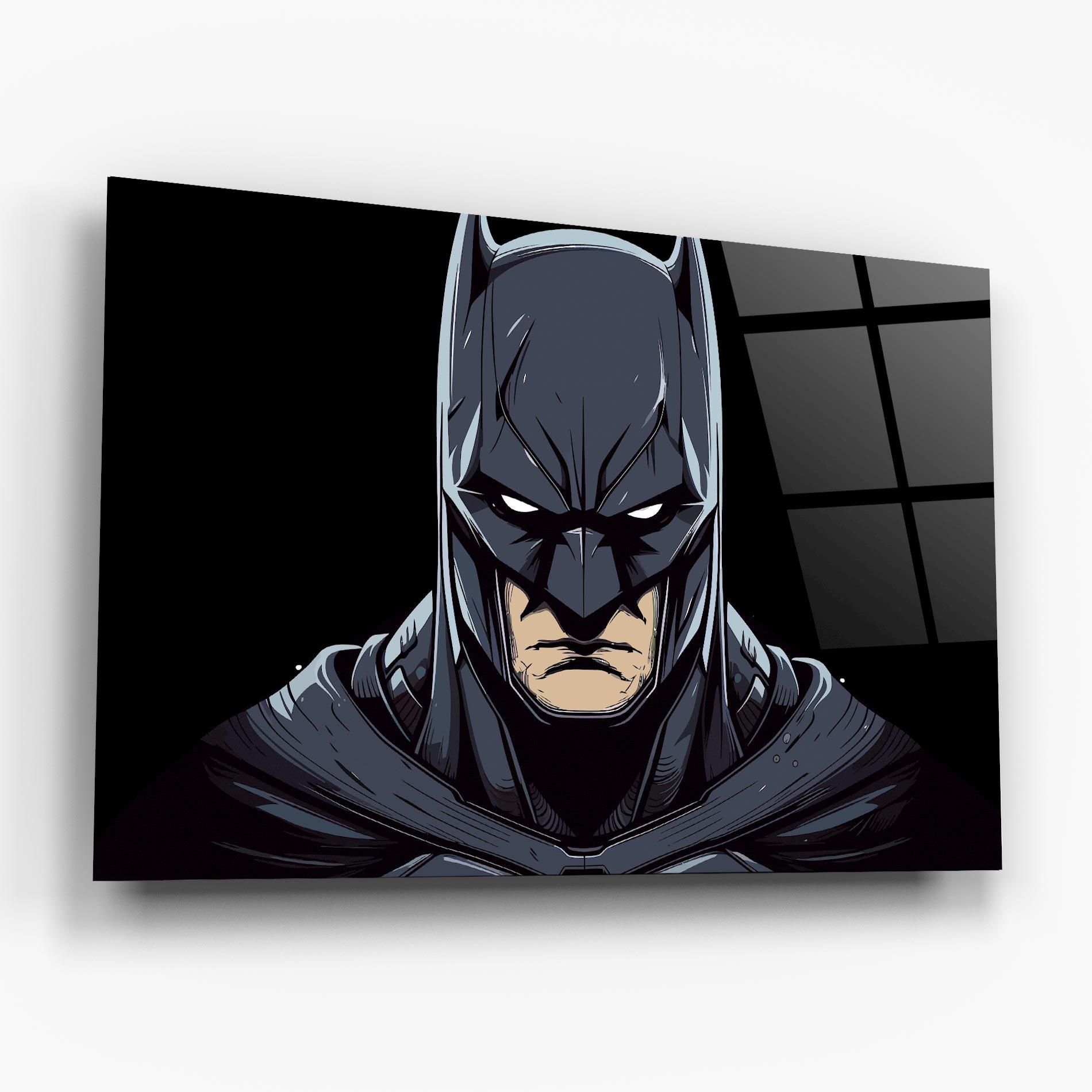 Tablou Sticla Batman Face mockup 6