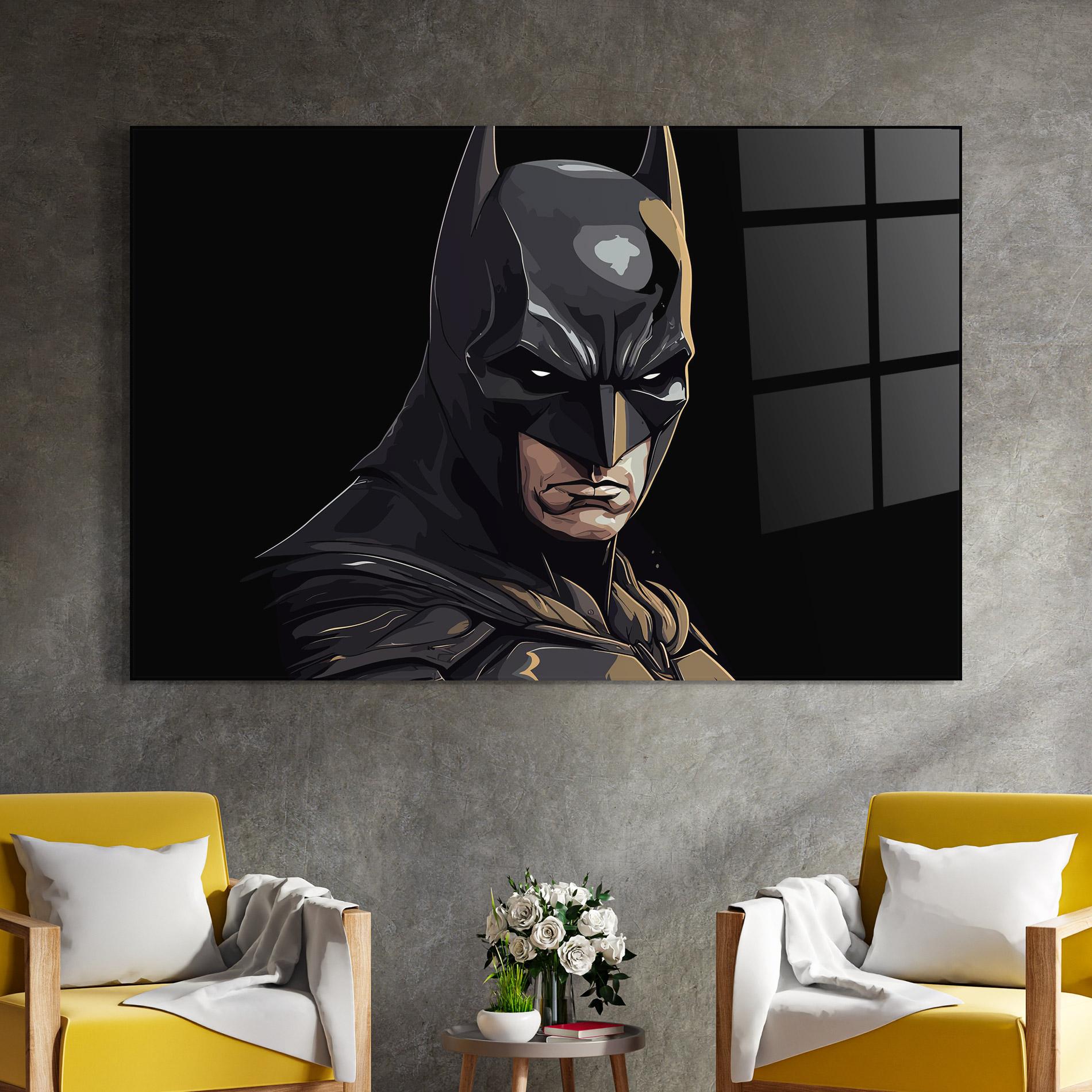 Tablou Sticla Angry Batman mockup 4