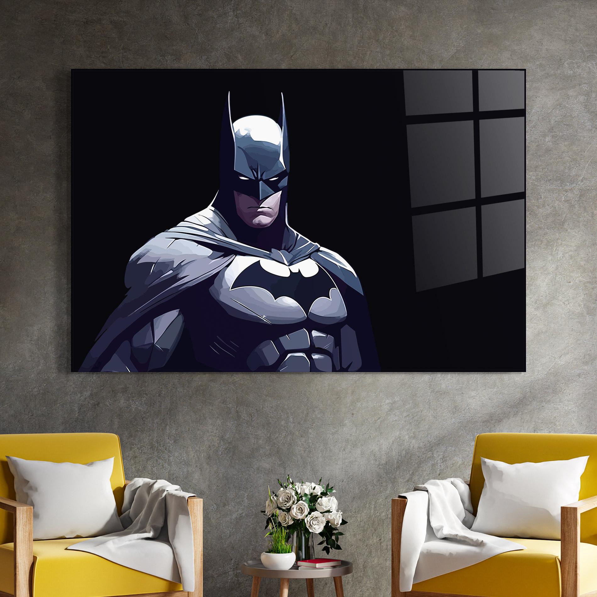 Tablou Sticla Batman Art mockup 4