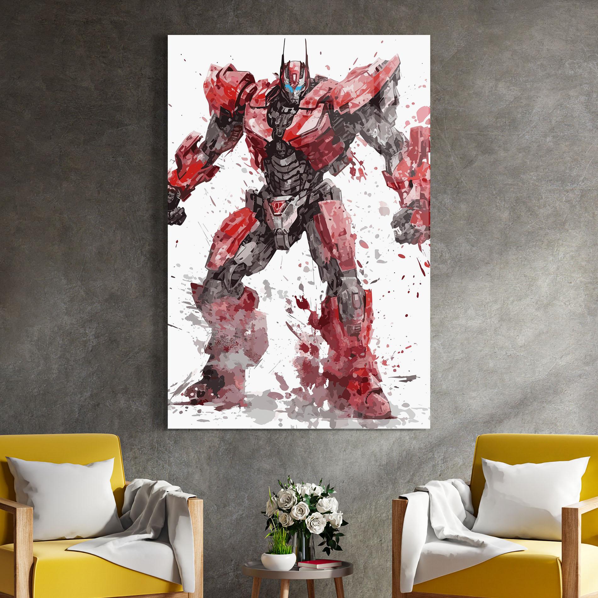 Tablou Sticla Red Sentinel Prime mockup 4
