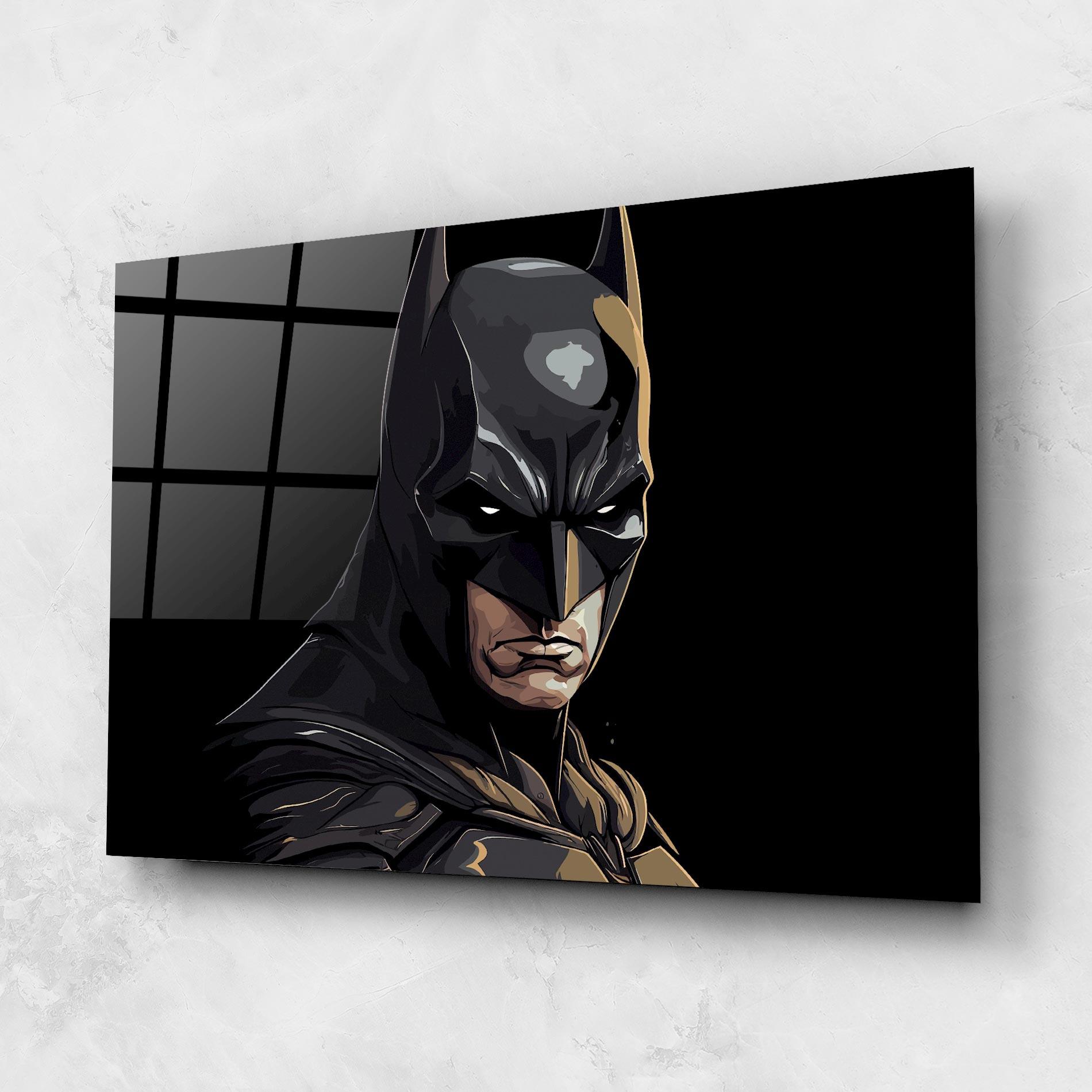 Tablou Sticla Angry Batman mockup 1