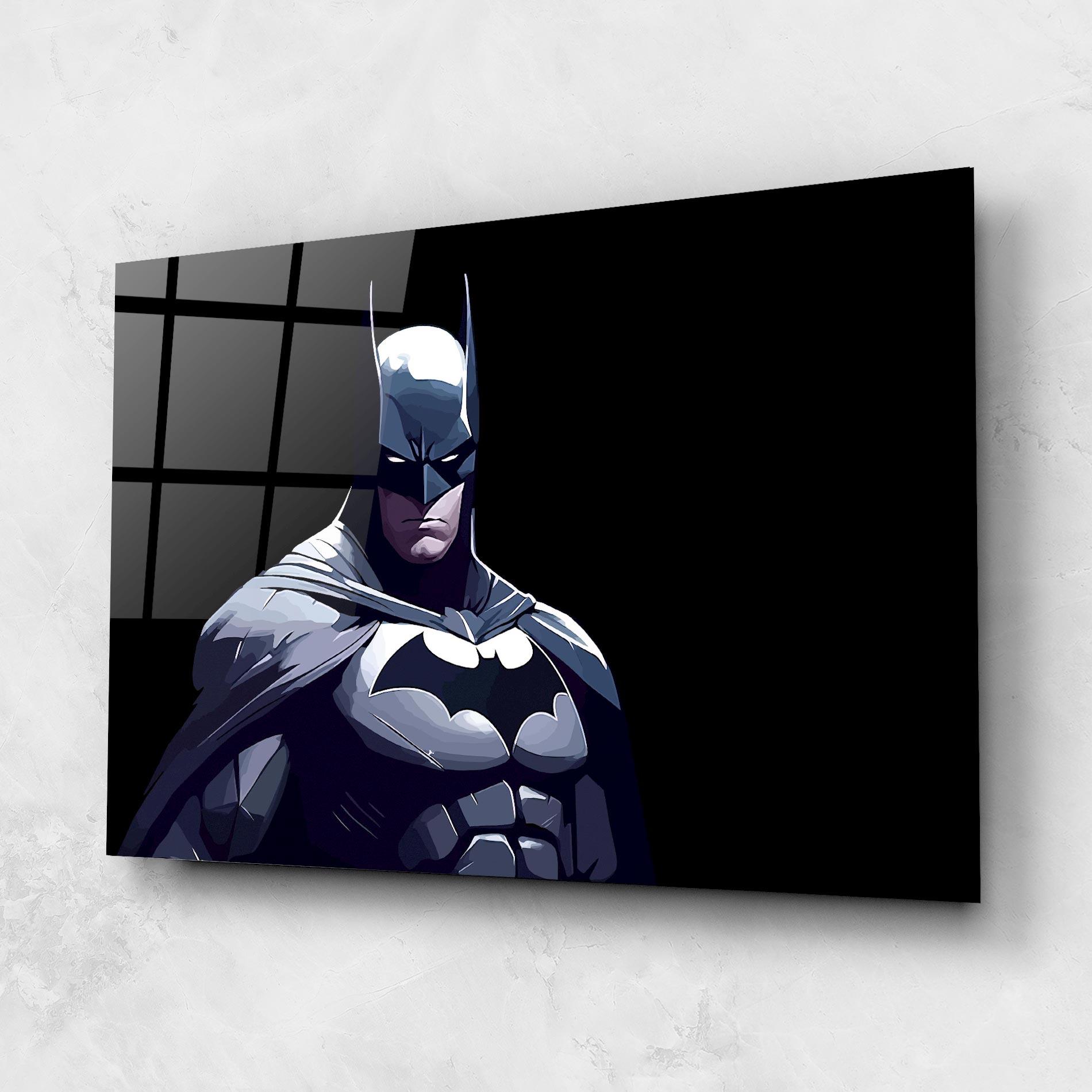 Tablou Sticla Batman Art mockup 1