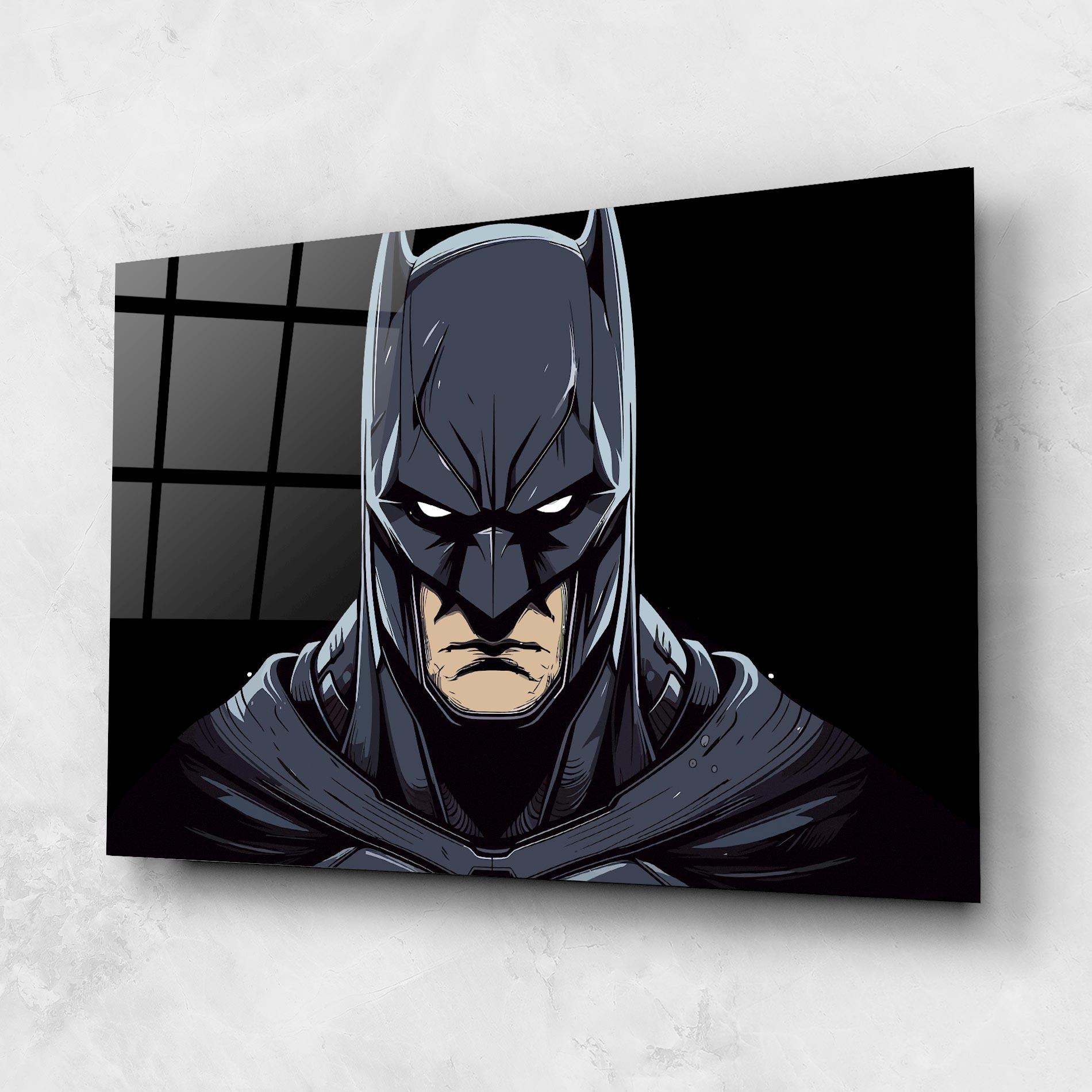 Tablou Sticla Batman Face mockup 1