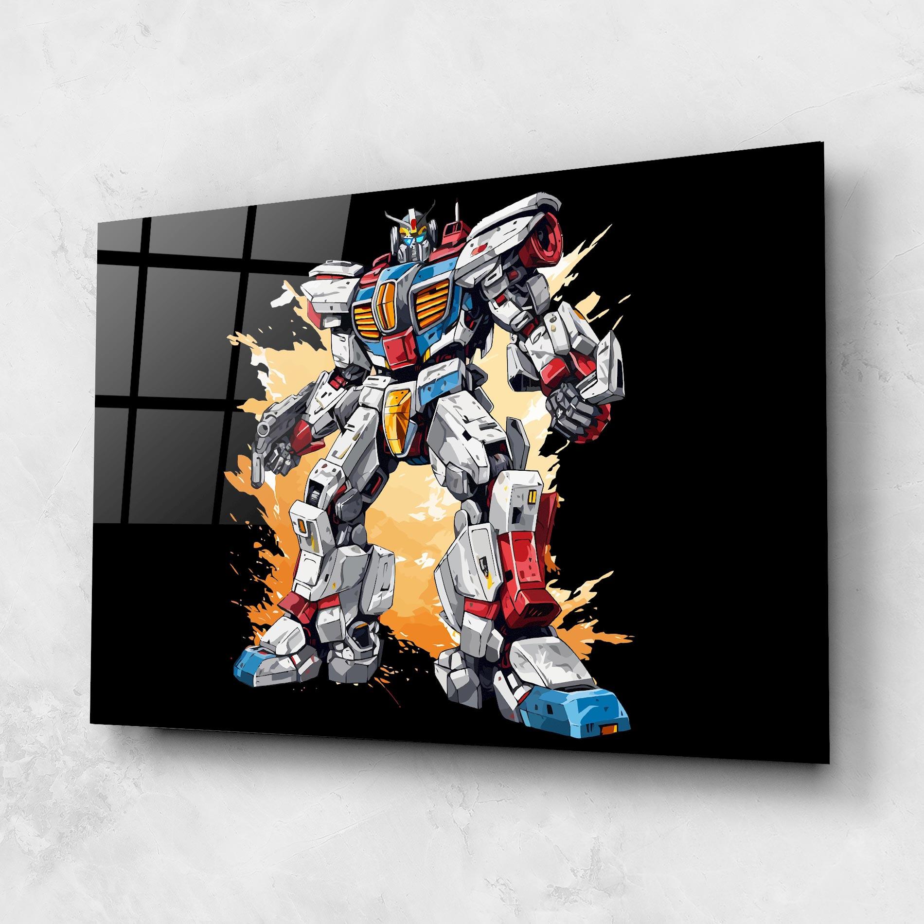 Tablou Sticla Crazy Robot mockup 1