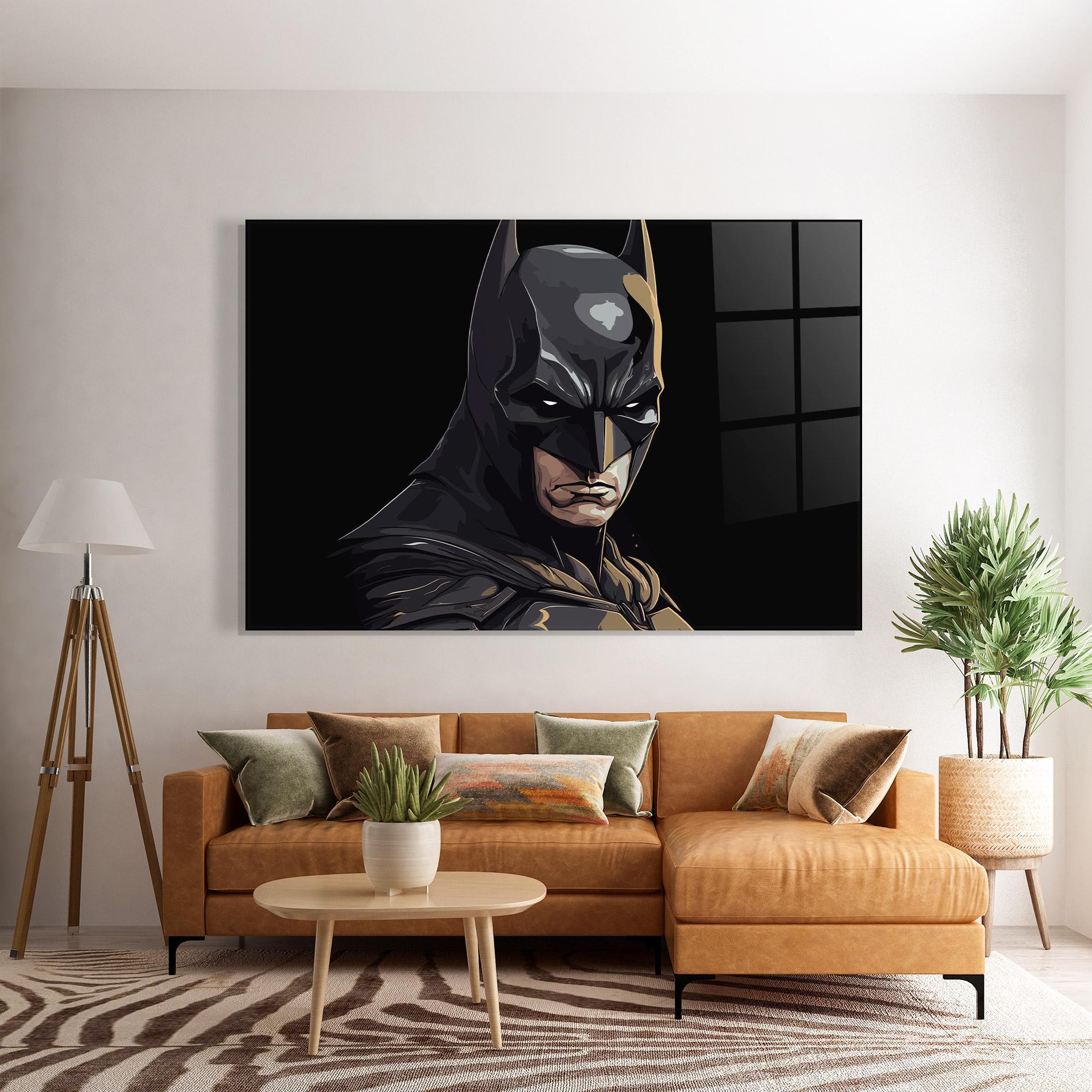 Tablou Sticla Angry Batman mockup 7