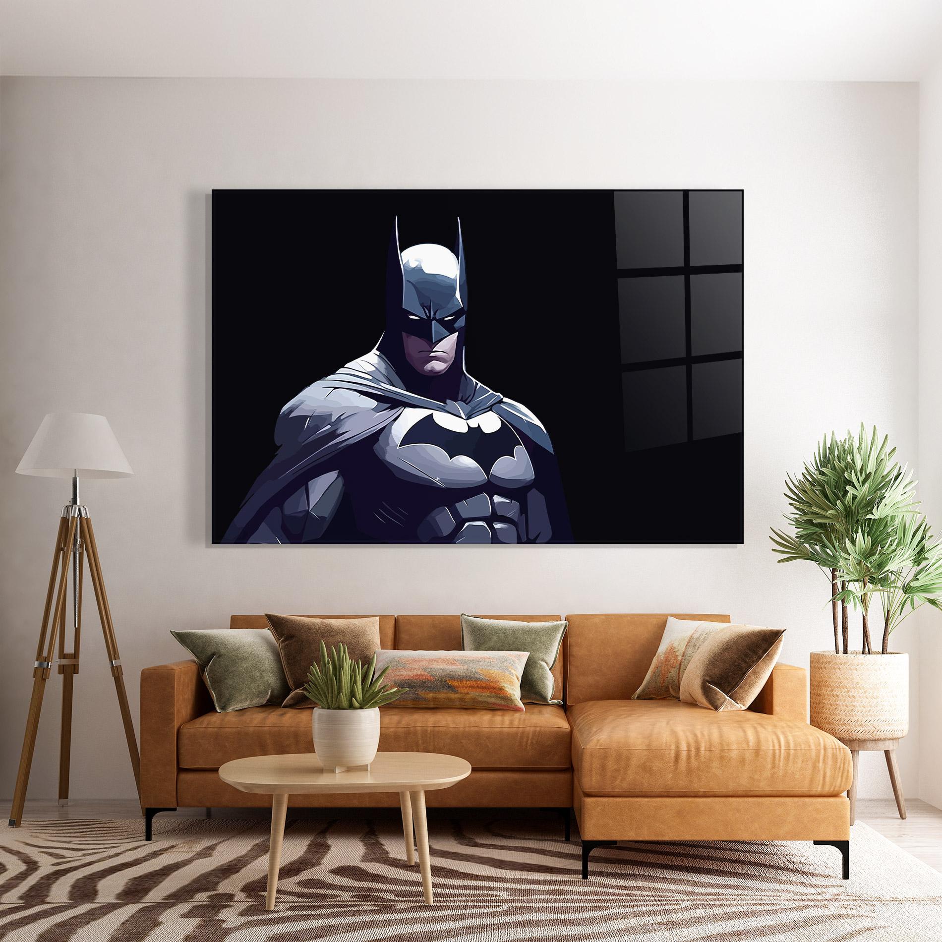 Tablou Sticla Batman Art mockup 7