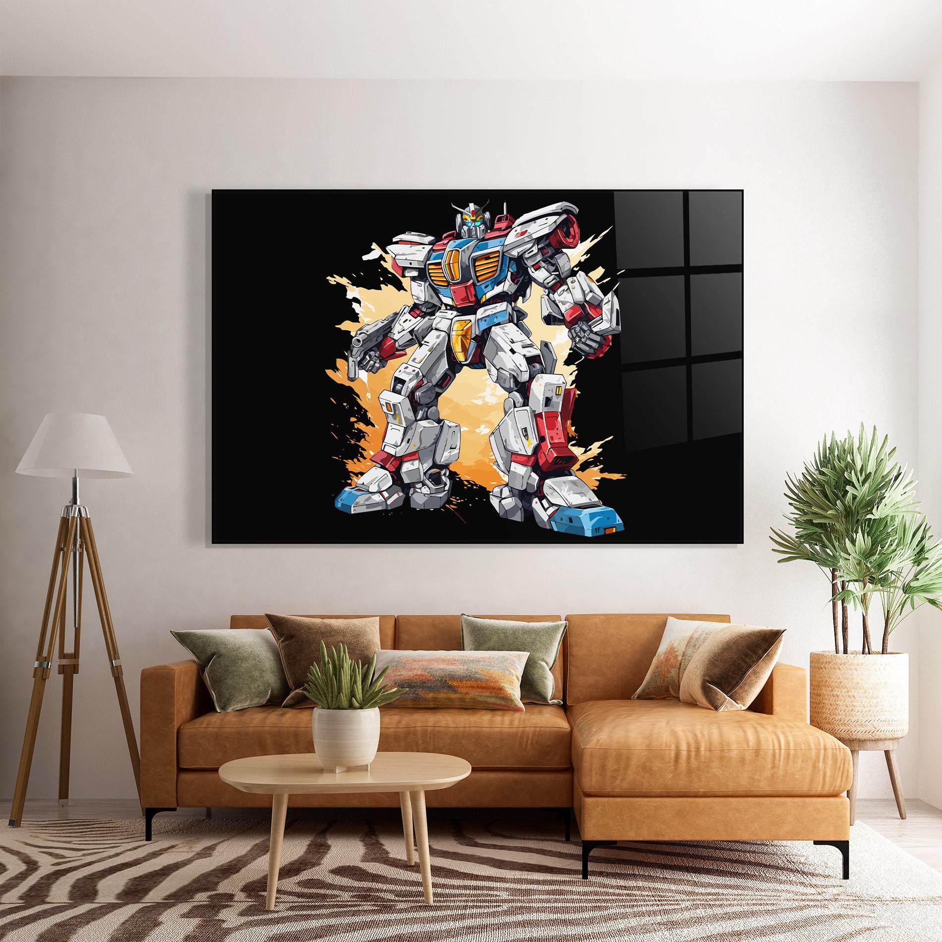 Tablou Sticla Crazy Robot mockup 7