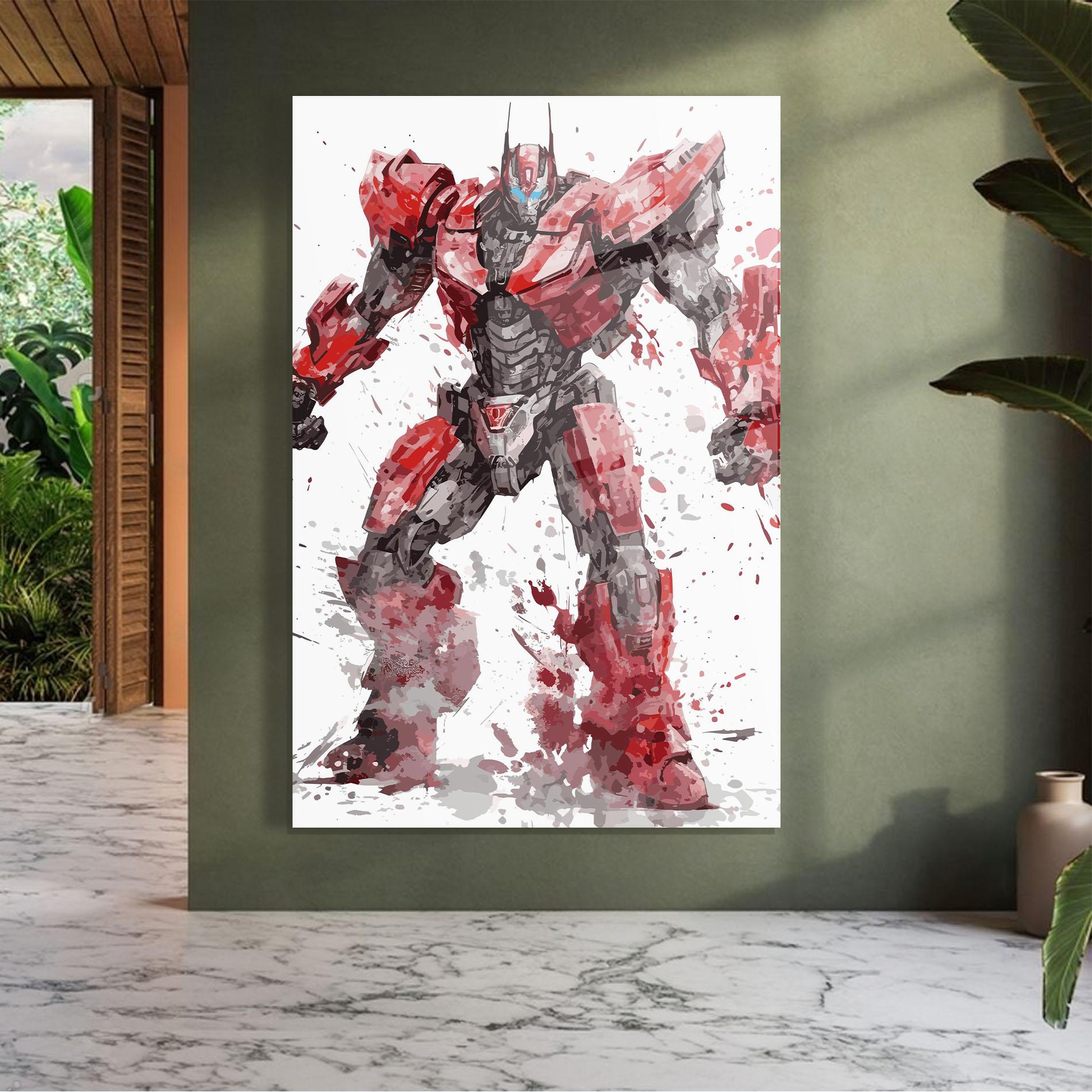 Tablou Sticla Red Sentinel Prime mockup 7