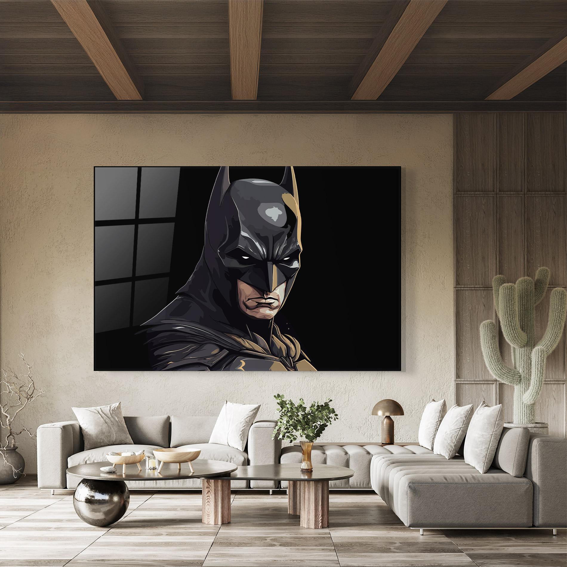 Tablou Sticla Angry Batman mockup 8