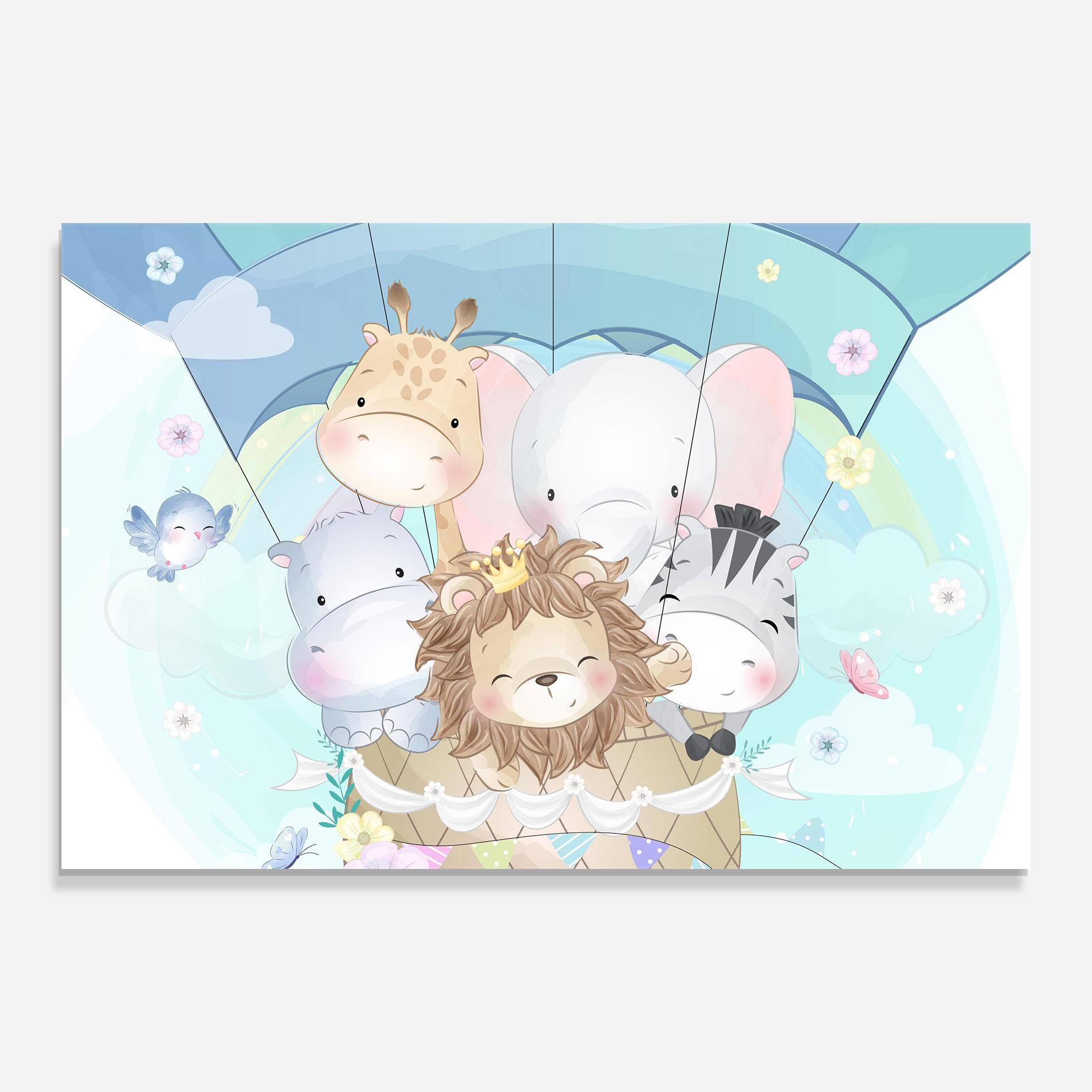 Tablou Sticla Animals Flying mockup 0