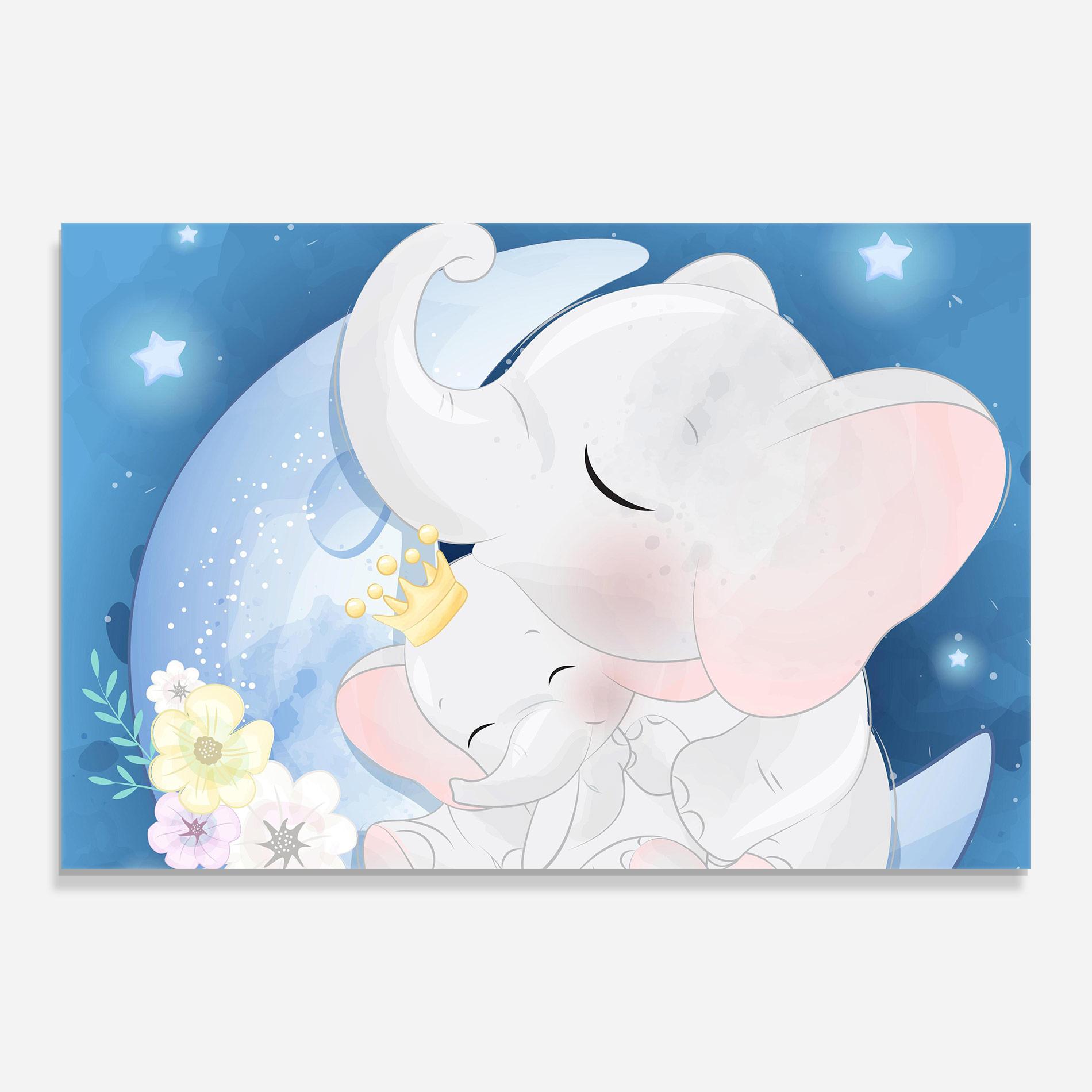 Tablou Sticla Elephant King mockup 0